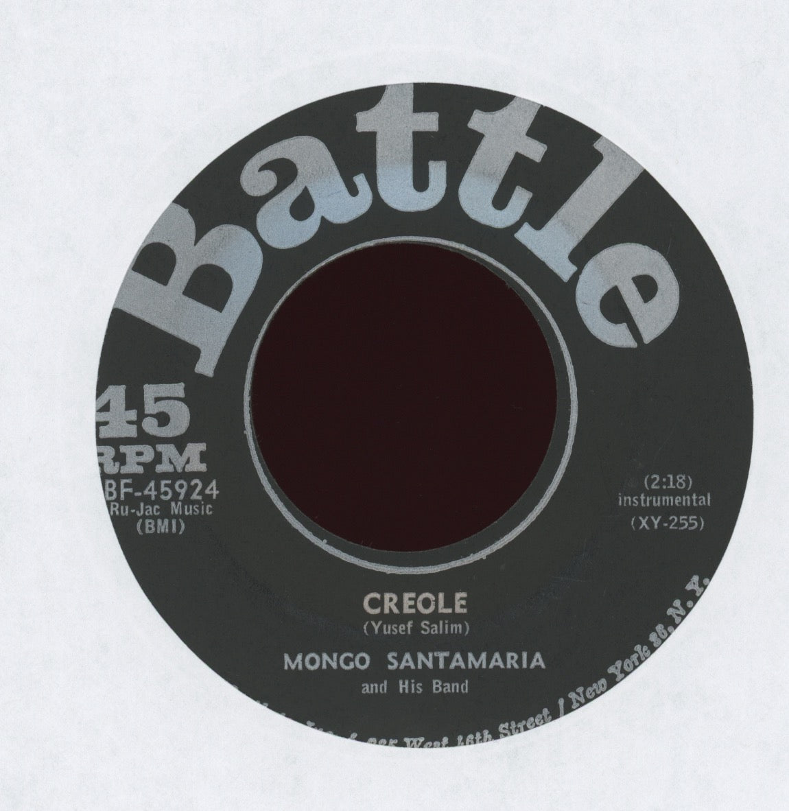 The Mongo Santamaria Orchestra - Fatback on Battle Latin R&B Mod Jazz 45