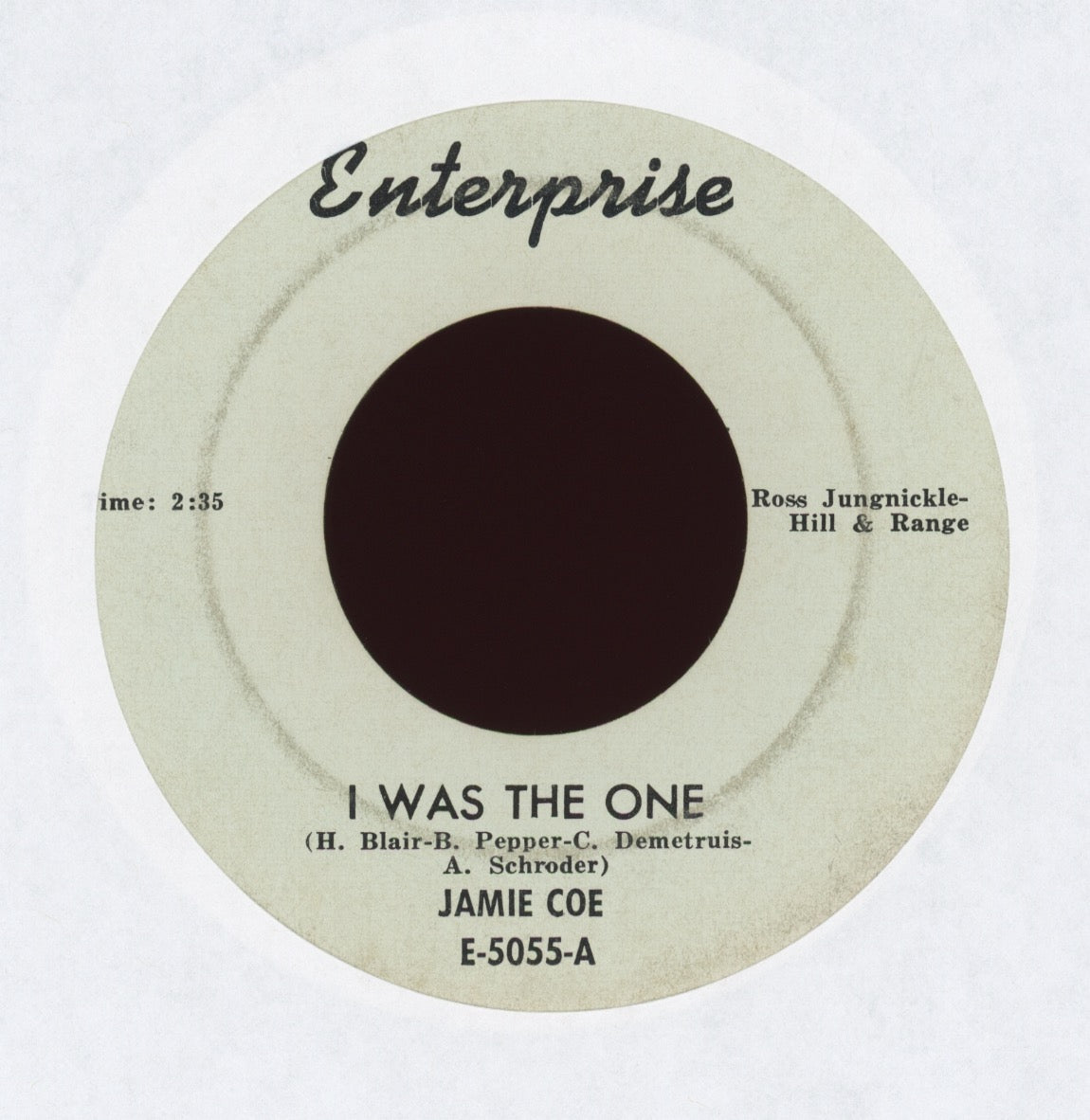 Jamie Coe - I Was The One on Enterprise Northern Soul Popcorn 45