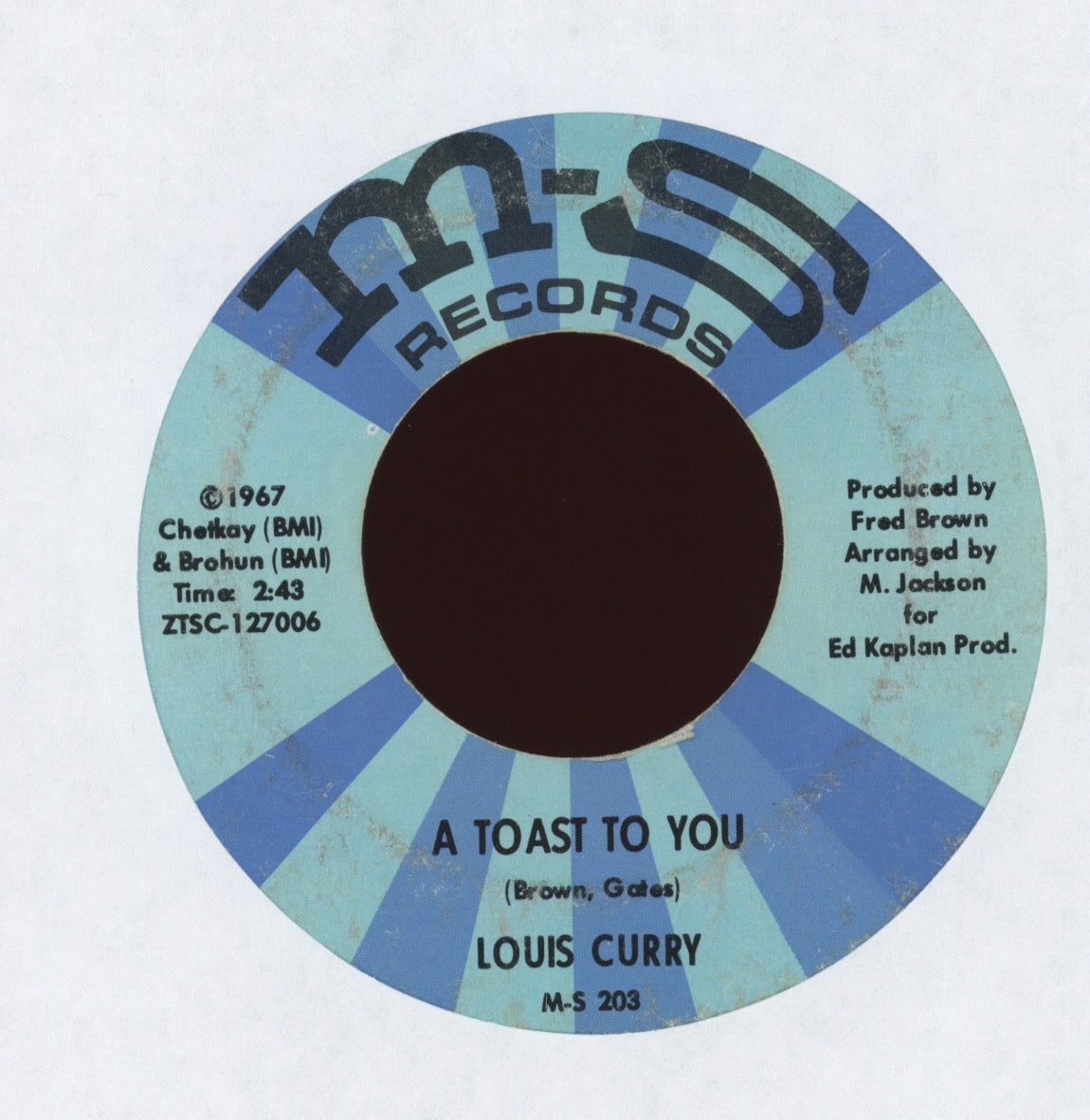 Louis Curry - I'll Try Again Tomorrow on M-S Northern Soul 45