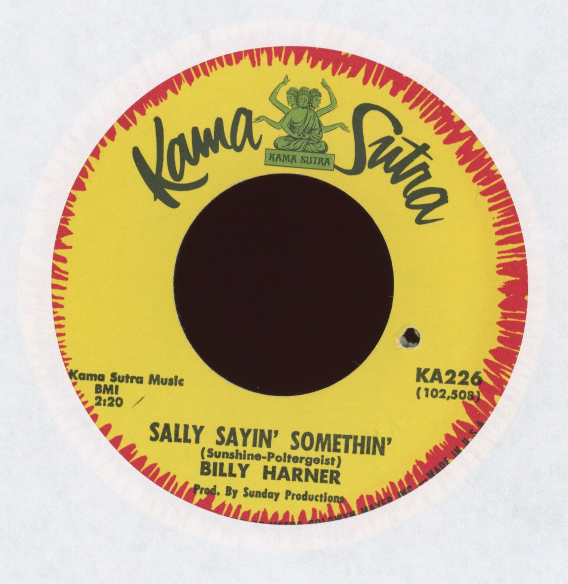 Billy Harner - Sally Sayin' Somethin' on Kama Sutra Northern Soul 45