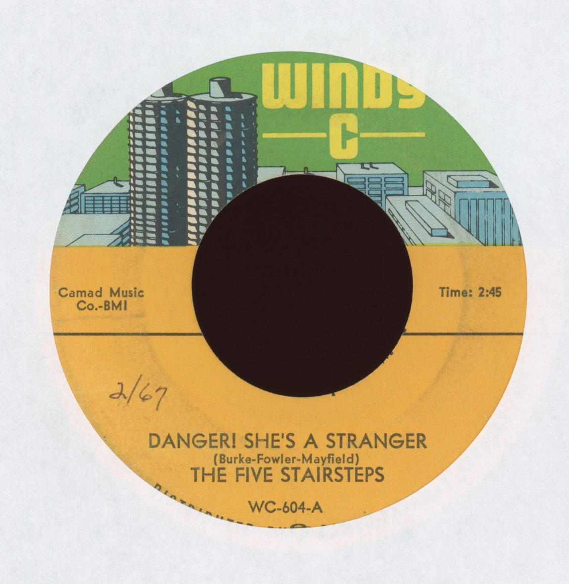 Five Stairsteps - Danger! She's A Stranger on Windy C Crossover Soul 45