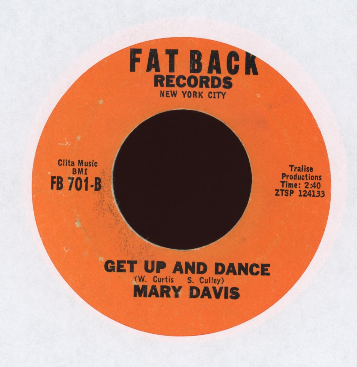 Mary Davis - Get Up And Dance on Fat Back Northern Soul 45