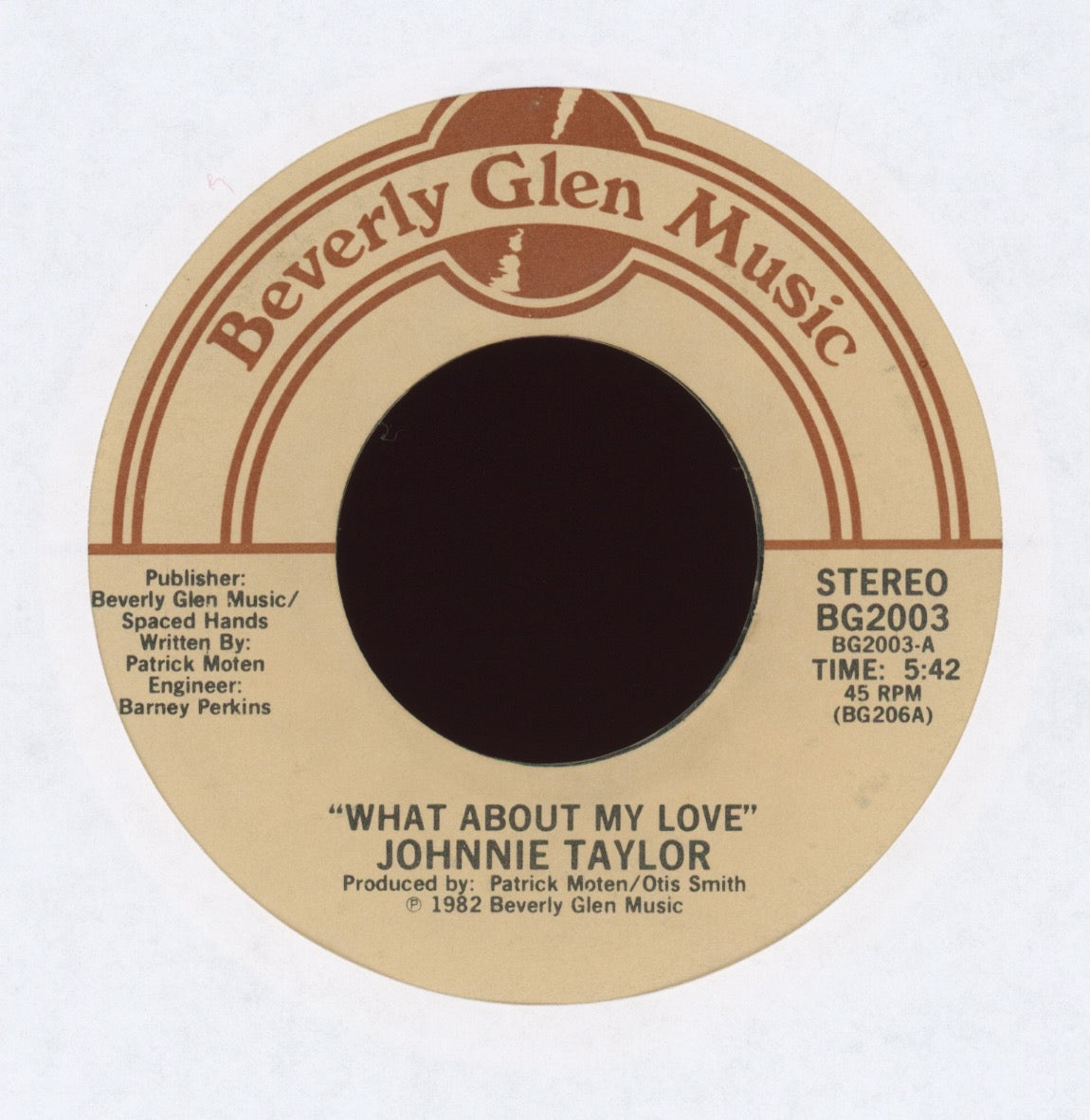 Johnnie Taylor - What About My Love  on Beverly Glen  70's Soul 45