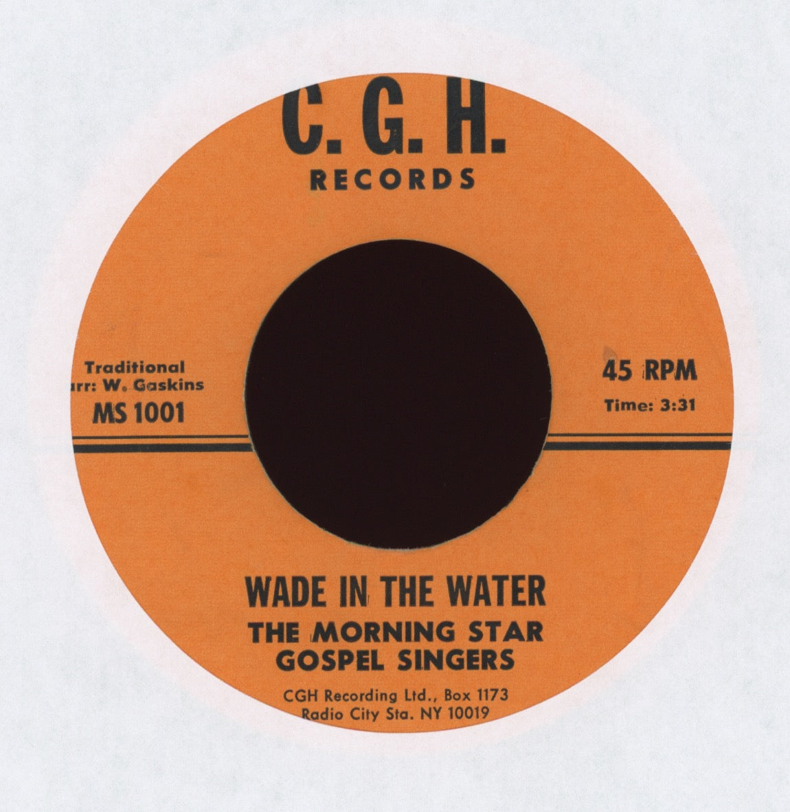The Morning Star Gospel Singers - Wade In The Water on C.G.H. Gospel Soul Funk 45