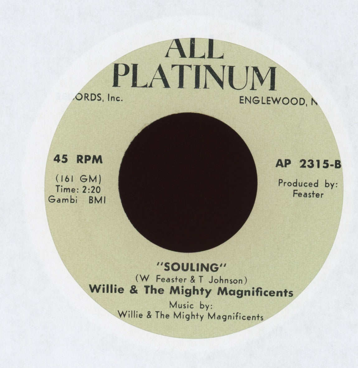 Willie & The Mighty Magnificents - Make Me Your Slave on All Platinum Sweet Soul 45
