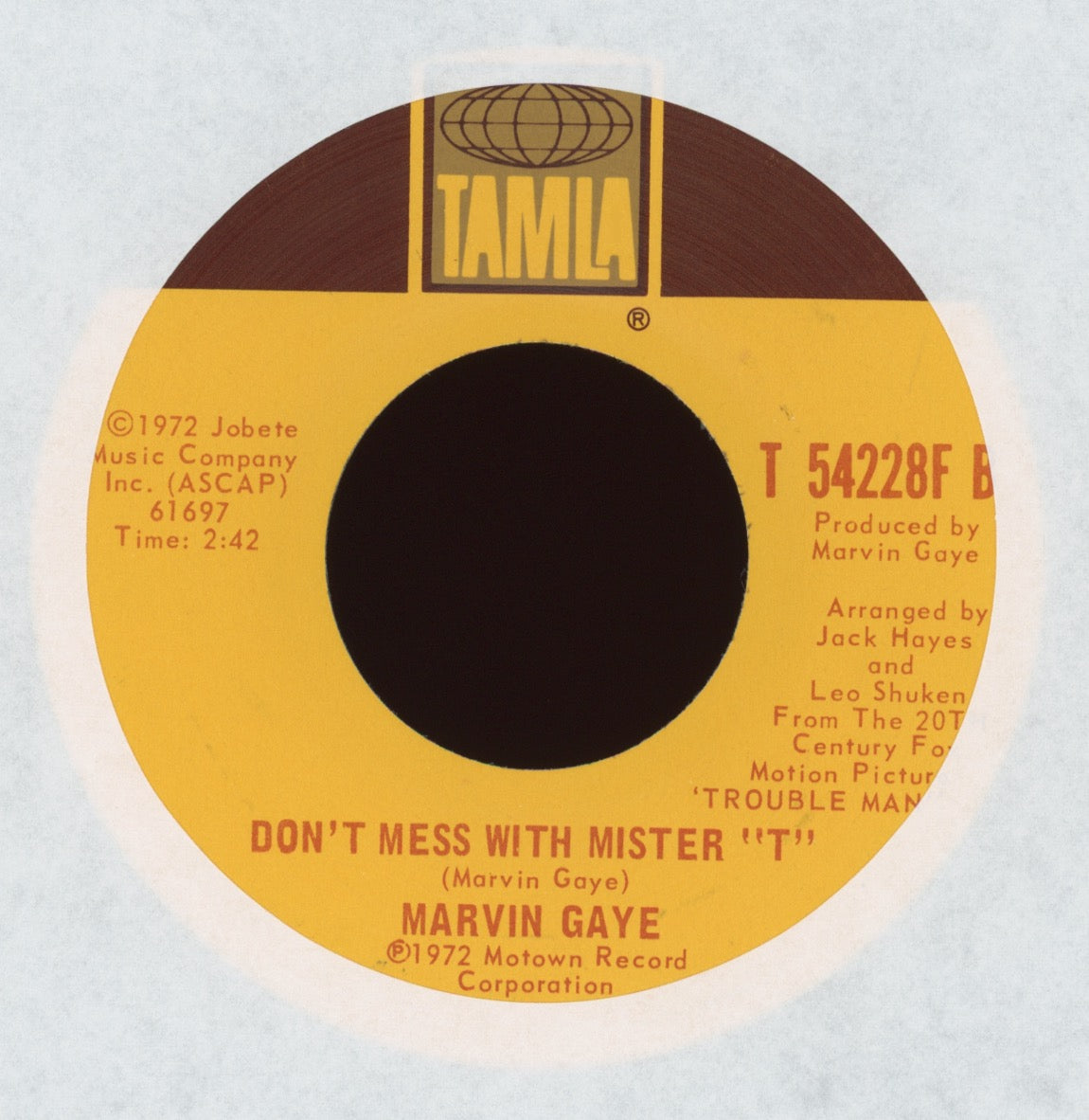 Marvin Gaye - Trouble Man on Tamla Soul 45