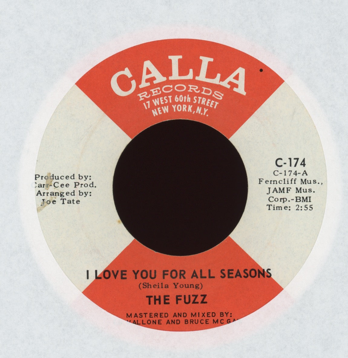 The Fuzz - I Love You For All Seasons on Calla Northern Soul 45