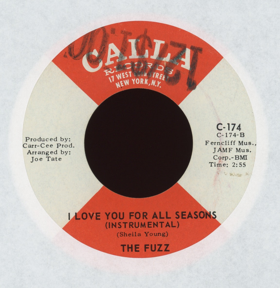 The Fuzz - I Love You For All Seasons on Calla Northern Soul 45