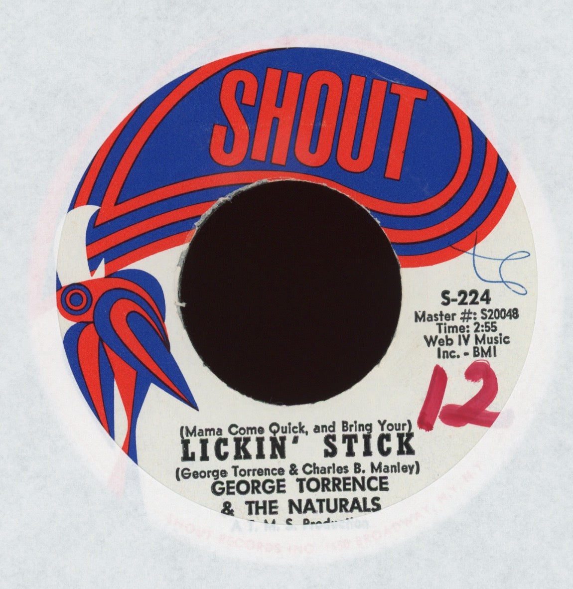 George Torrence & The Naturals - Lickin' Stick on Shout Funk 45
