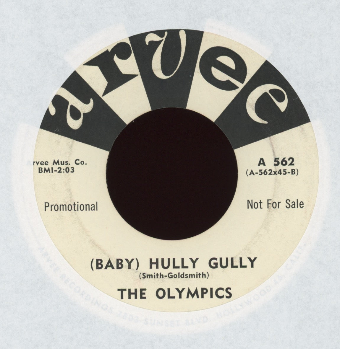 The Olympics - (Baby) Hully Gully on Arvee Promo R&B 45