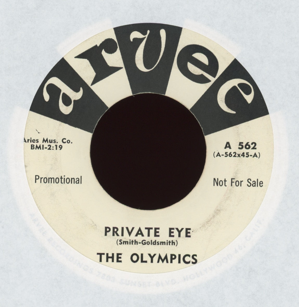 The Olympics - (Baby) Hully Gully on Arvee Promo R&B 45