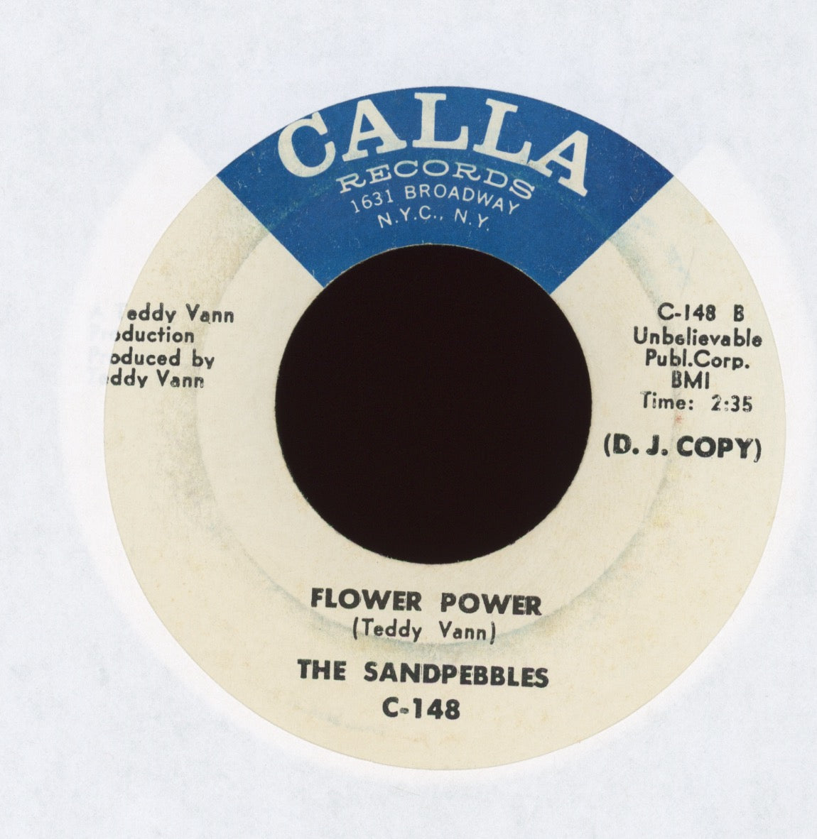 The Sandpebbles - If You Didn't Hear Me The First Time on Calla Promo Soul Funk 45