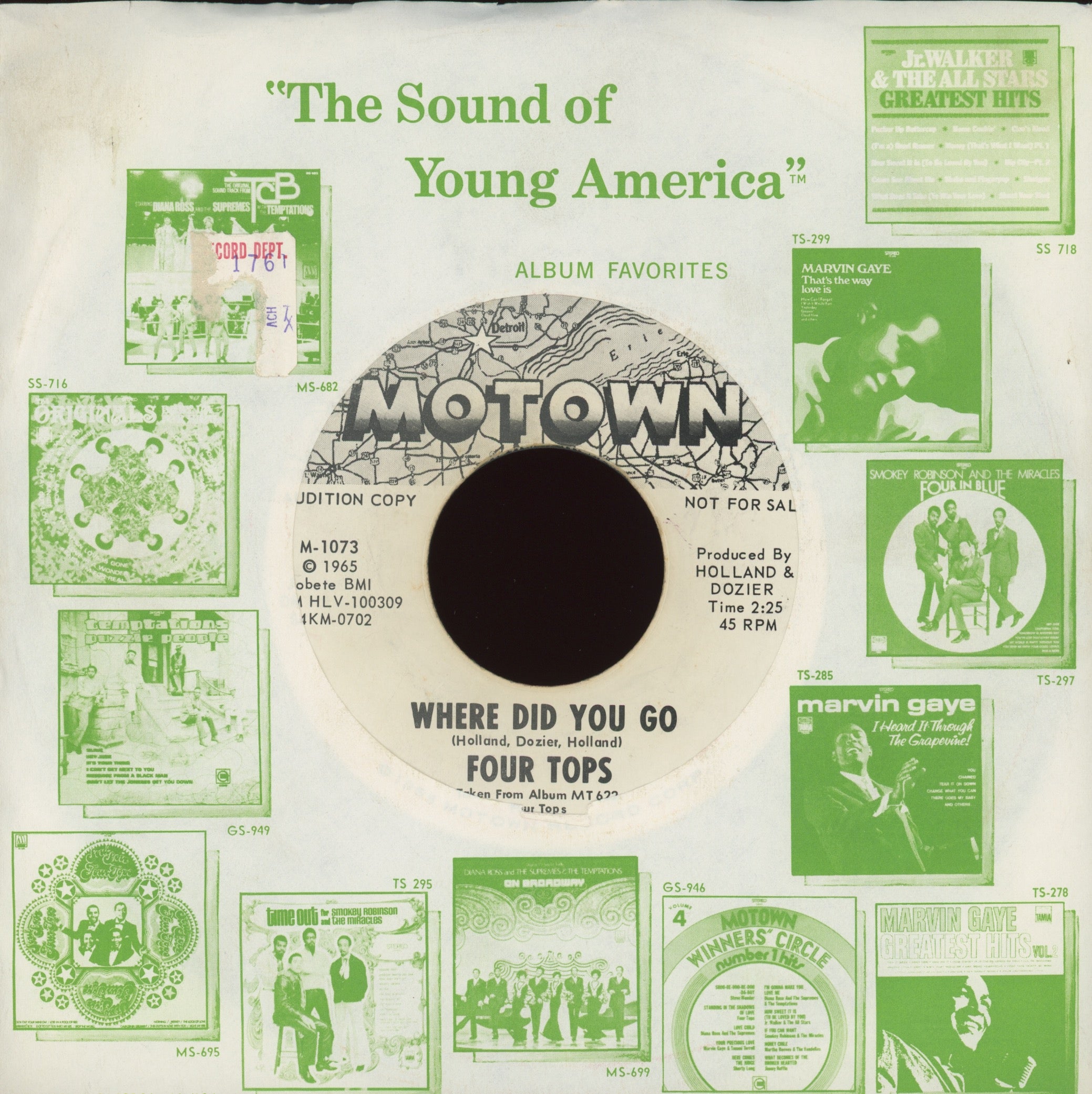 Four Tops - Ask The Lonely on Motown Promo Northern Soul 45