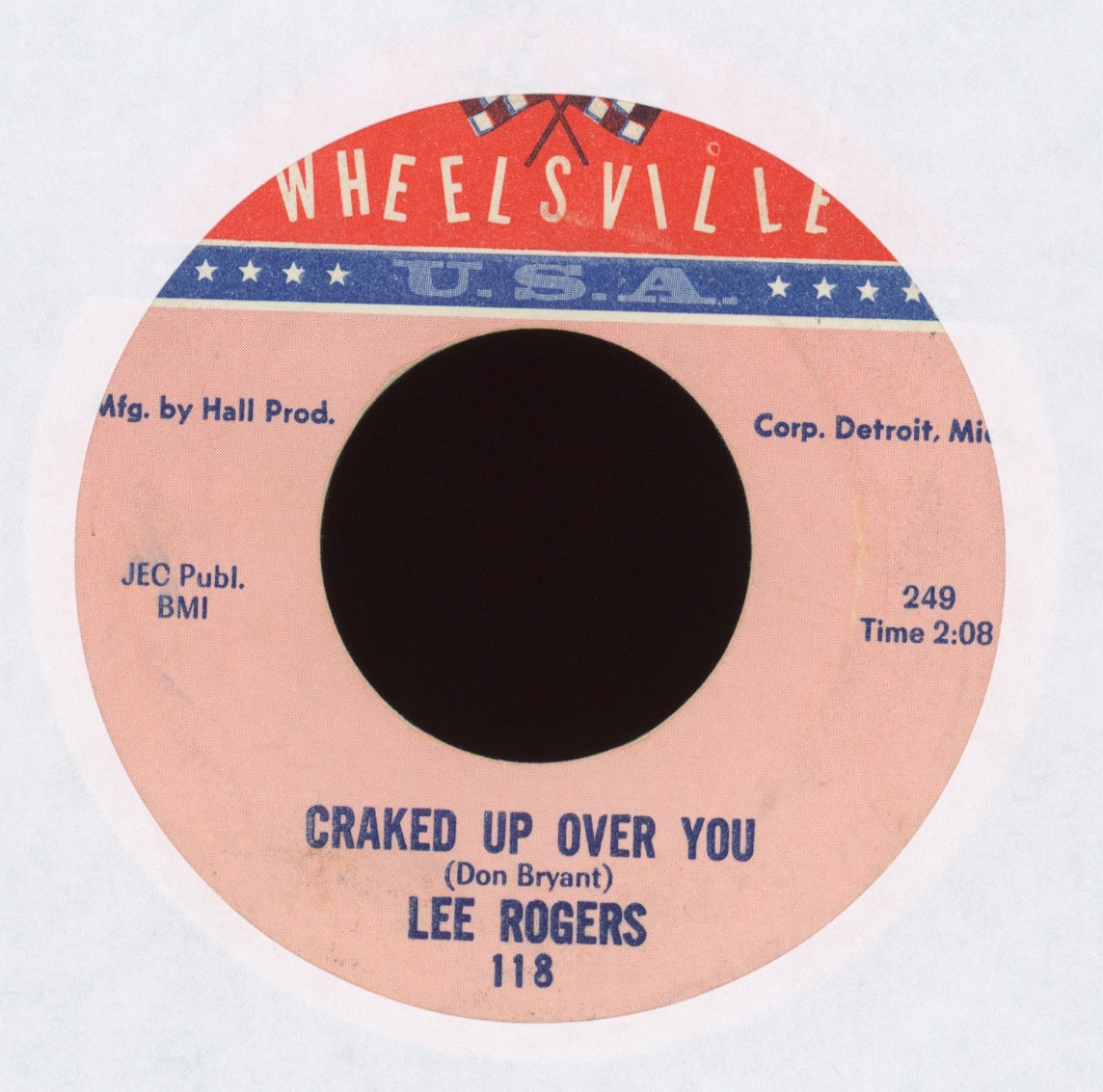 Lee Rogers - Craked Up Over You on Wheelsville Northern Soul 45