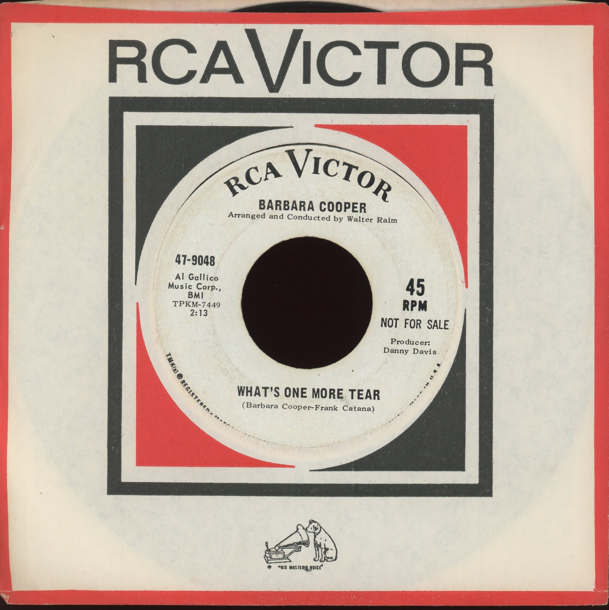 Barbara Cooper - What's One More Tear on RCA Promo Northern Soul 45