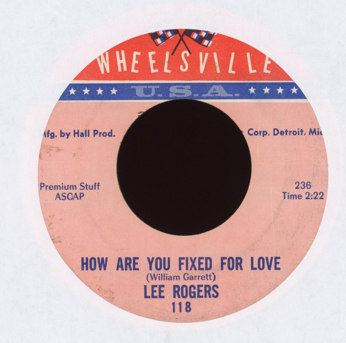 Lee Rogers - Craked Up Over You on Wheelsville Northern Soul 45
