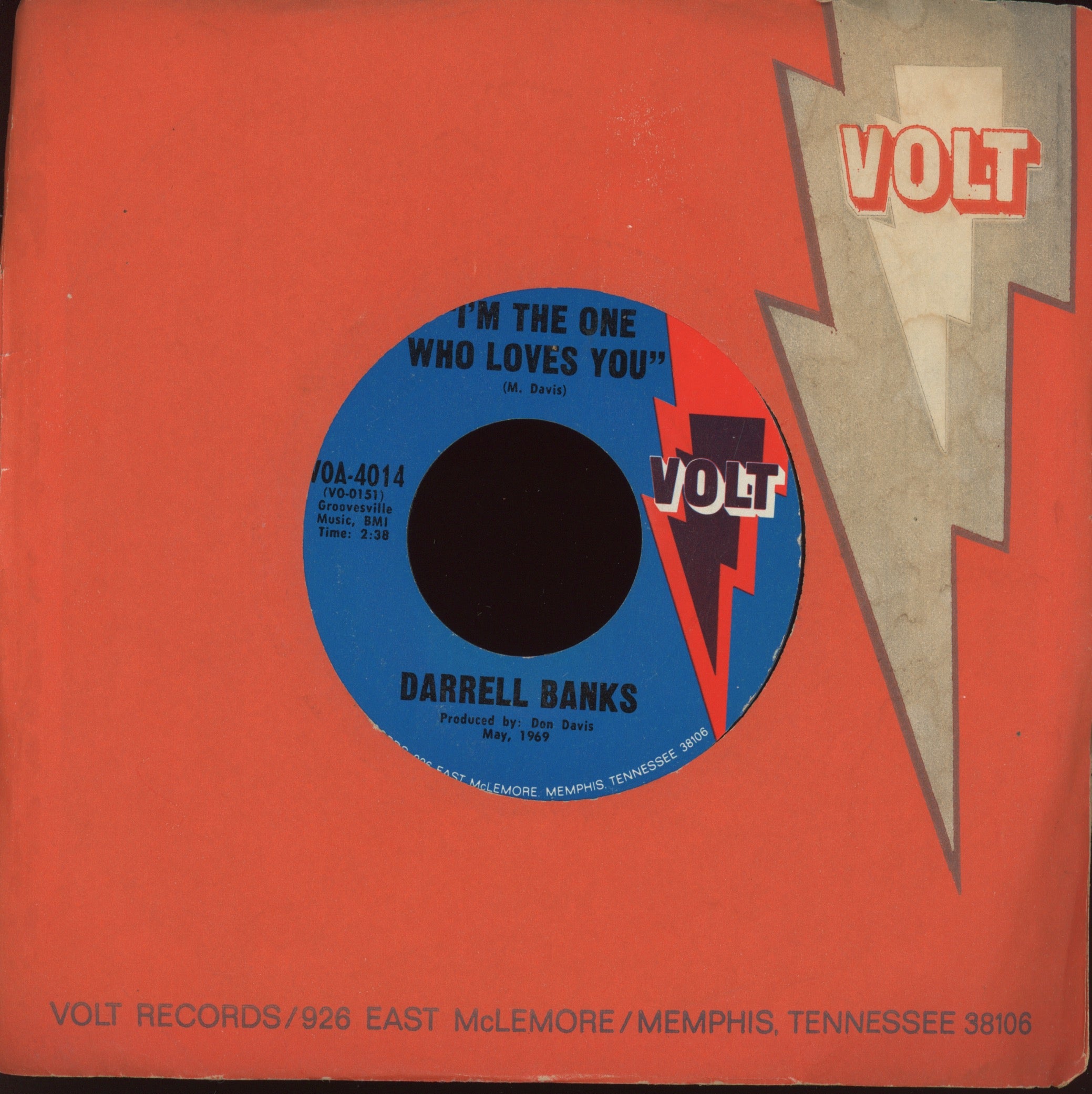 Darrell Banks - I'm the One Who Loves You on Volt Northern Soul 45