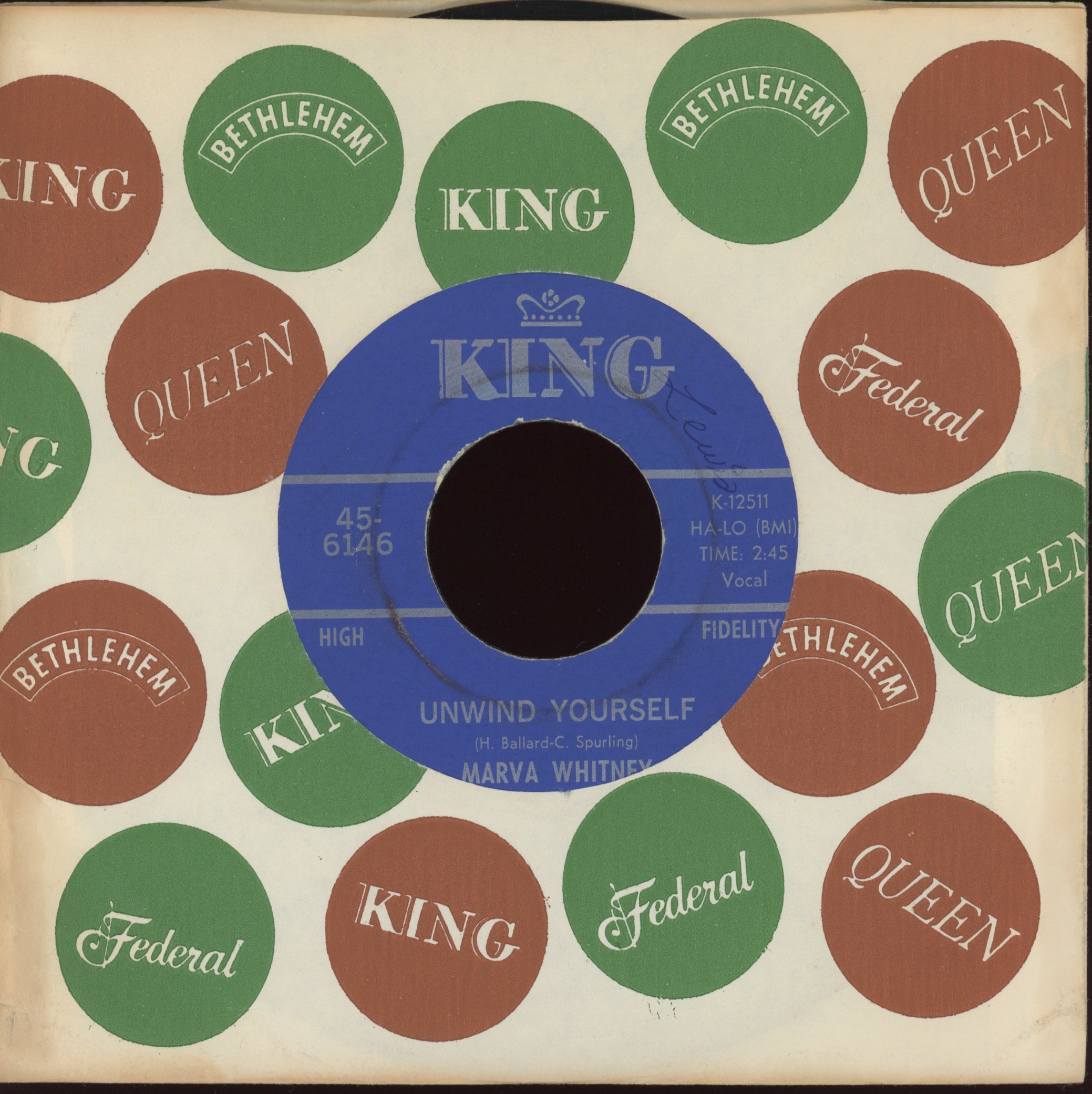 Marva Whitney - Unwind Yourself on King Funk 45