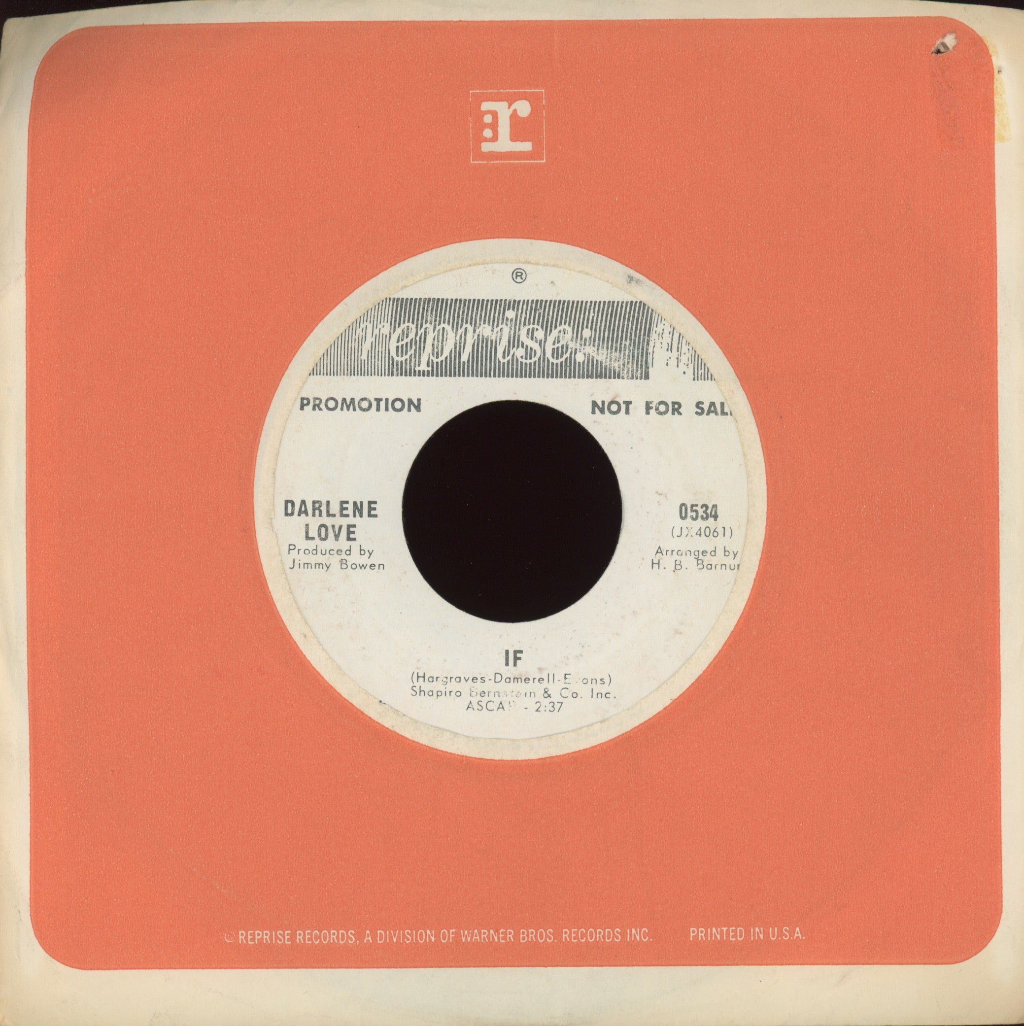 Darlene Love - Too Late To Say You're Sorry on Reprise Promo Northern Soul 45