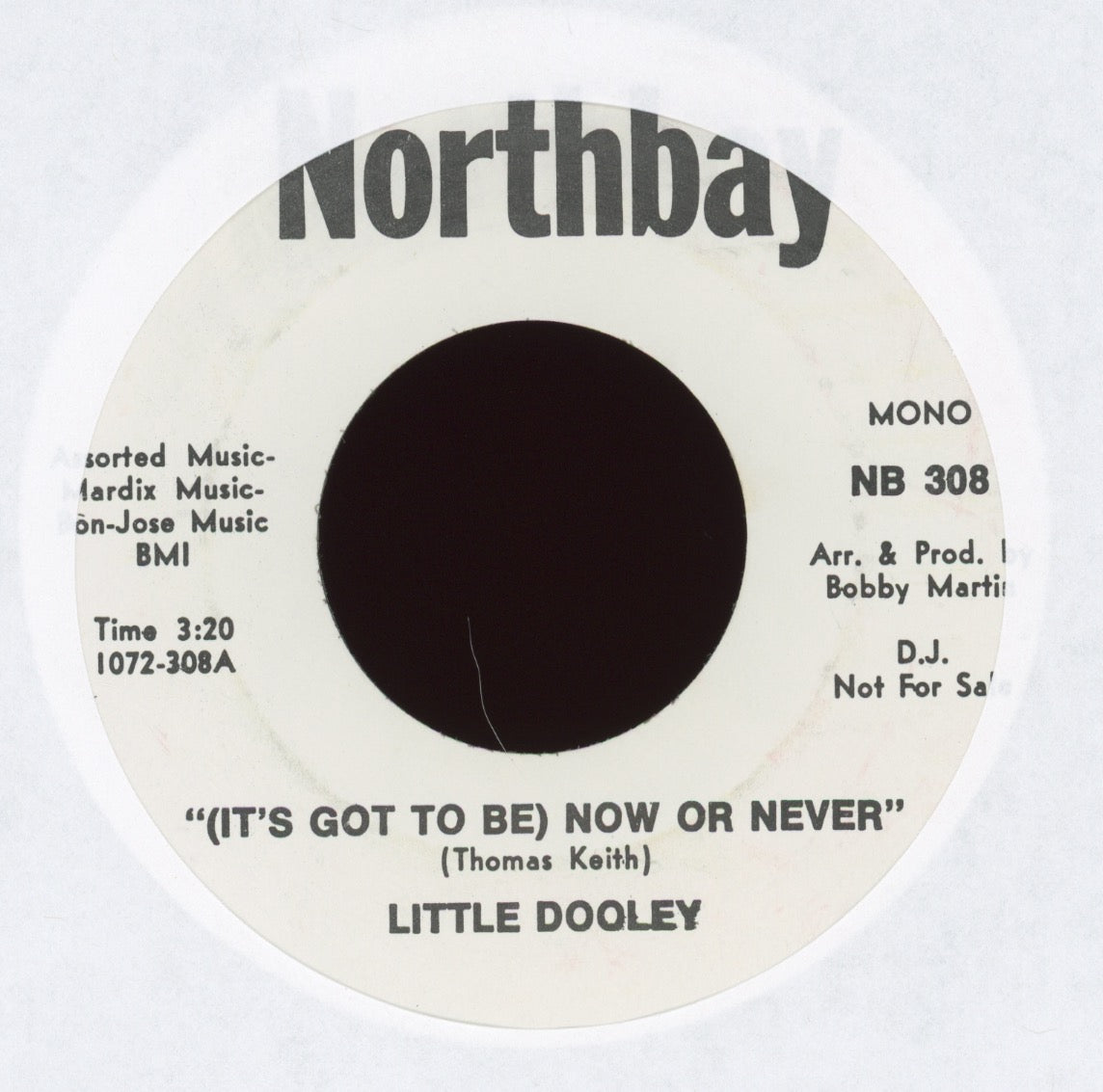 Little Dooley - (It's Got To Be) Now Or Never on Northbay Promo Crossover Northern Soul 45