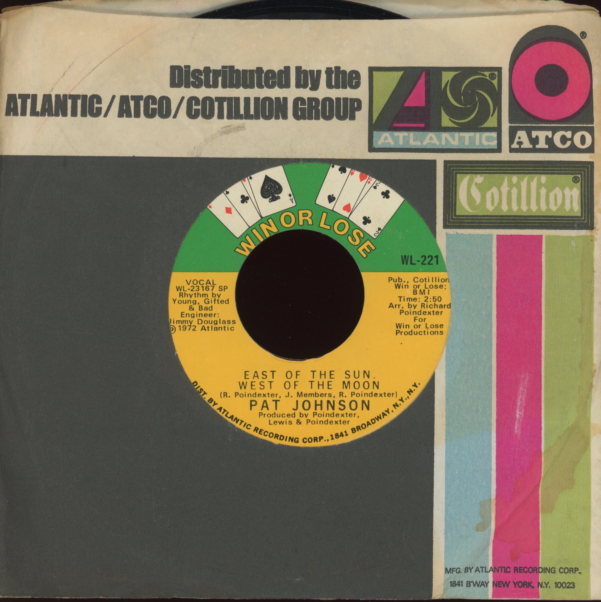 Pat Johnson - East of the Sun West of the Moon on Win or Lose Crossover Northern Soul 45