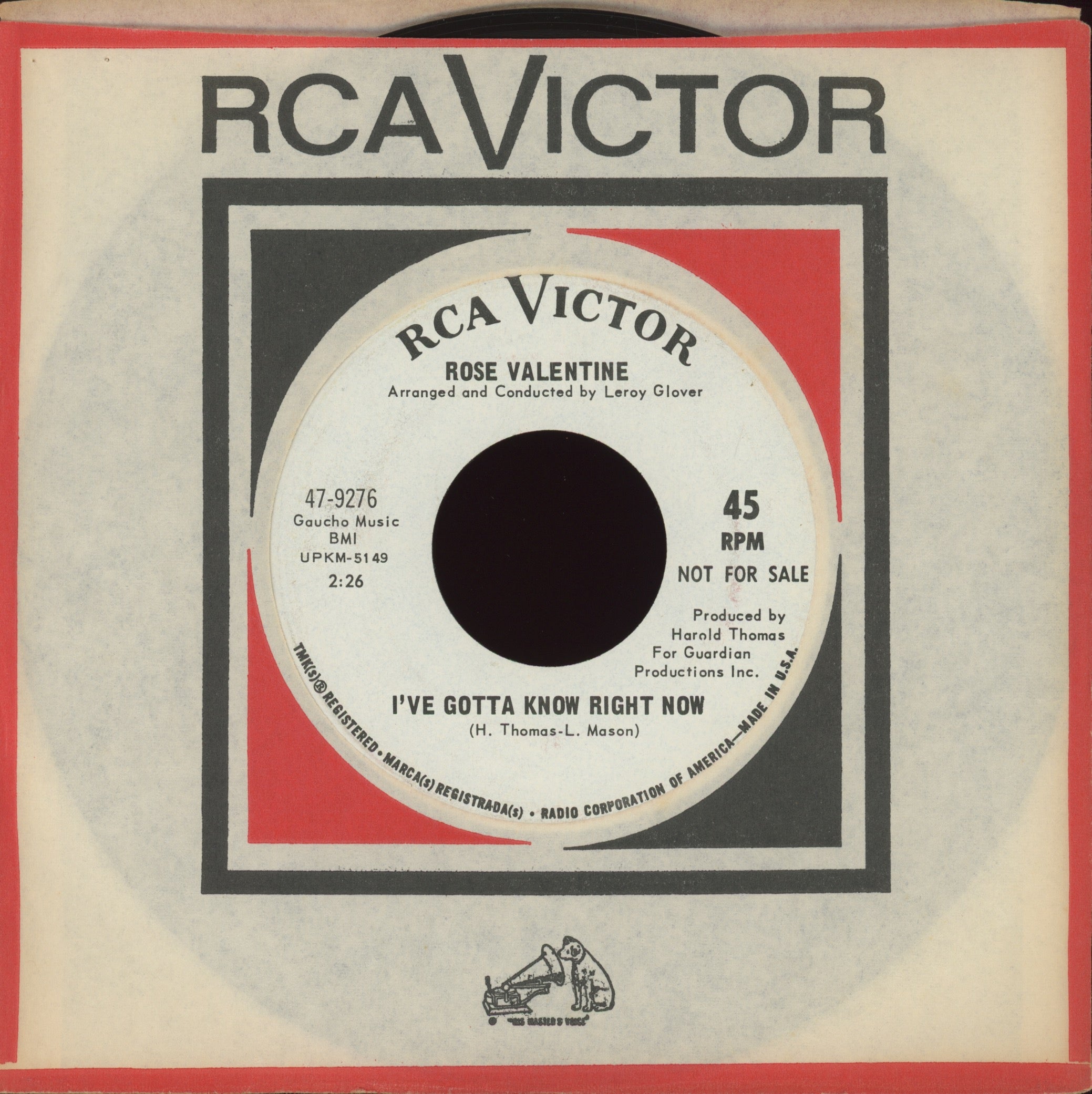 Rose Valentine - When The Heartaches End on RCA Promo Northern Soul 45