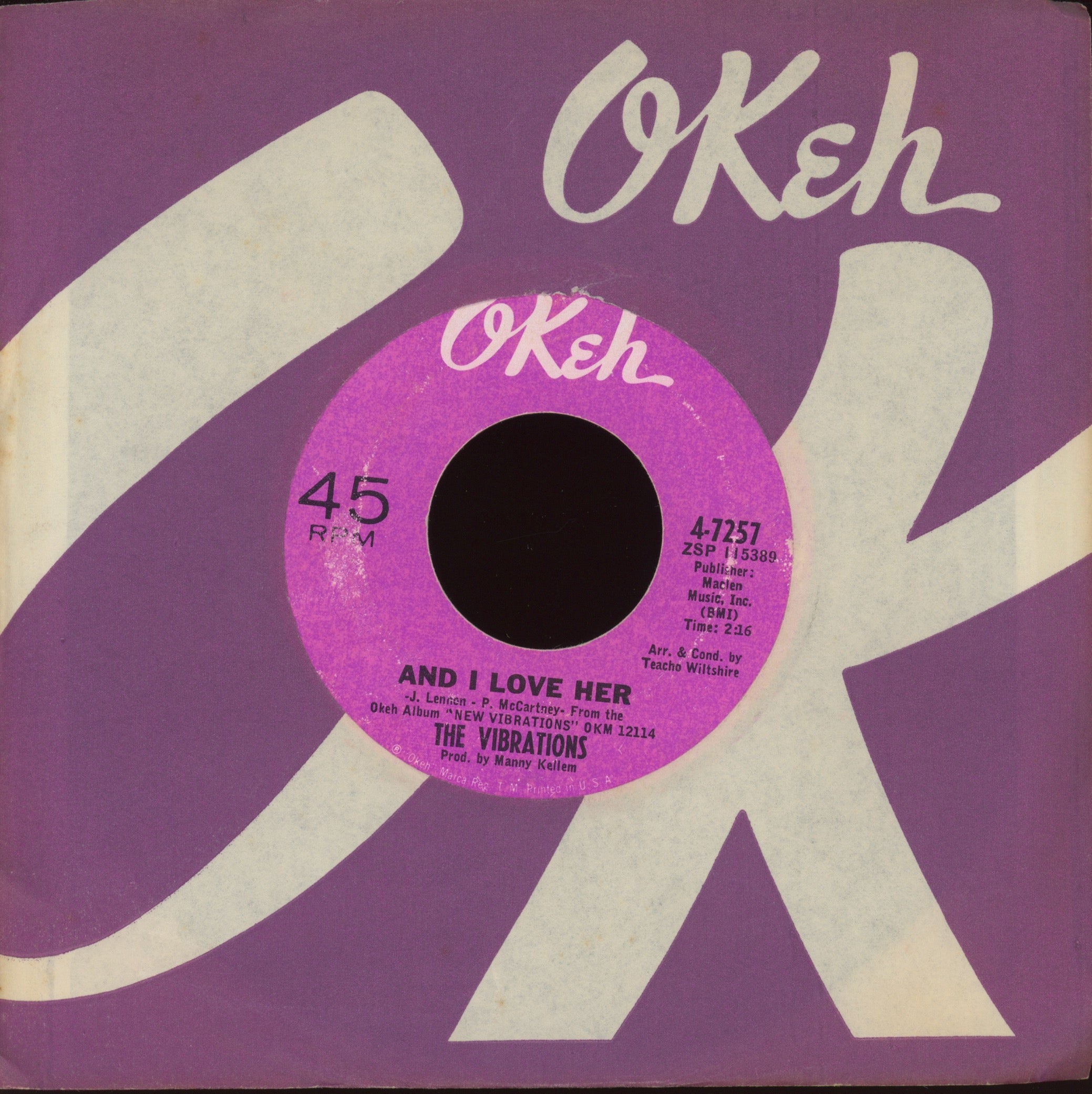 The Vibrations - Soul A Go-Go on Okeh Northern Soul 45