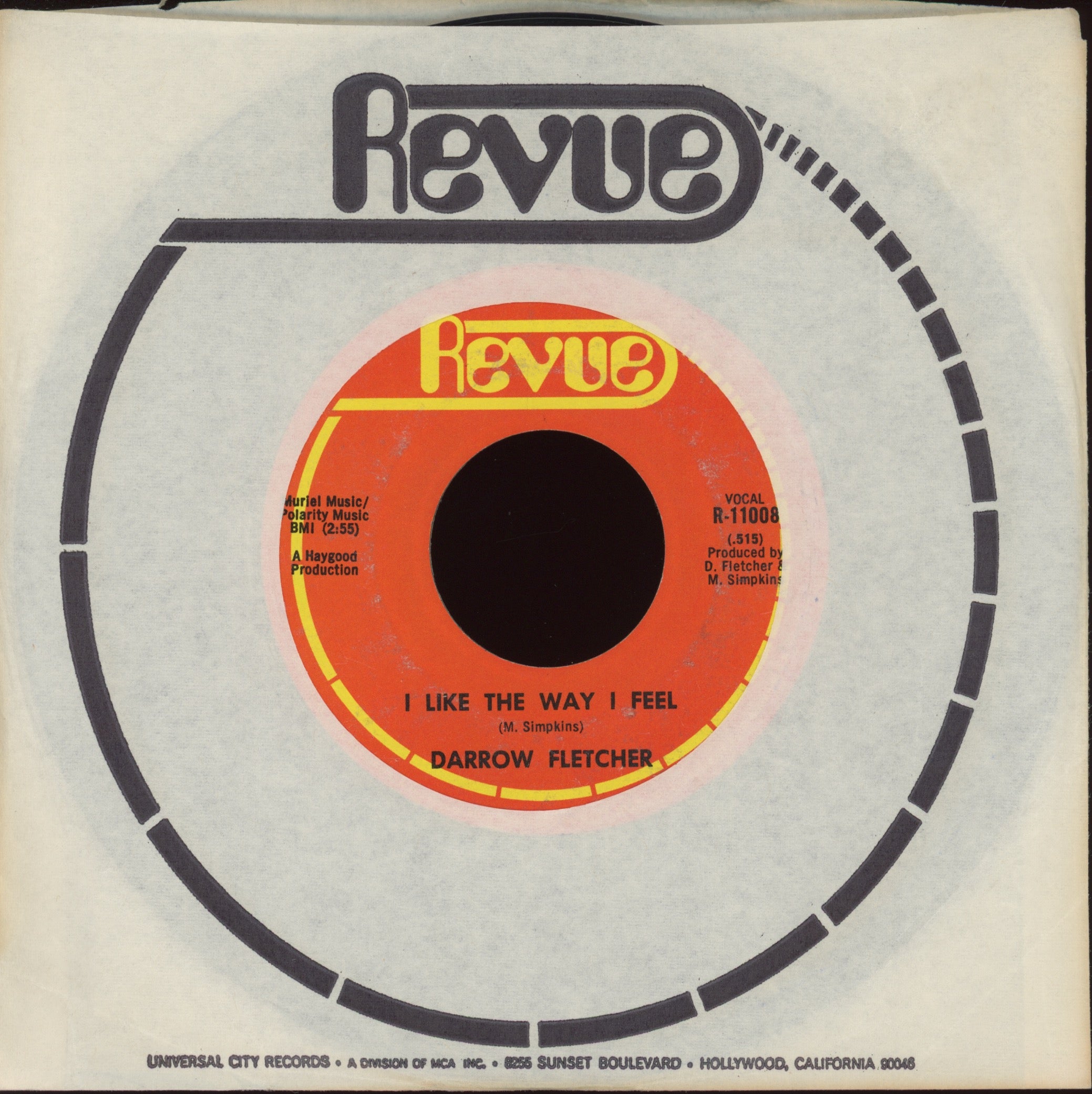 Darrow Fletcher - I Like The Way I Feel on Revue Northern Soul 45