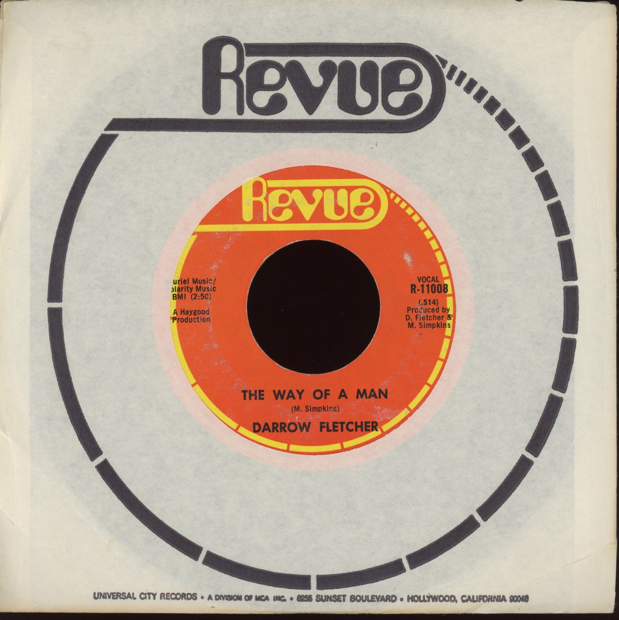 Darrow Fletcher - I Like The Way I Feel on Revue Northern Soul 45