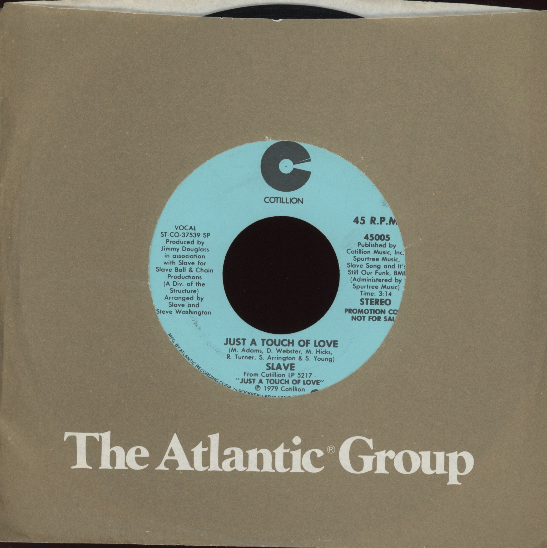 Slave - Just A Touch Of Love on Cotillion Promo 70's Soul Funk 45