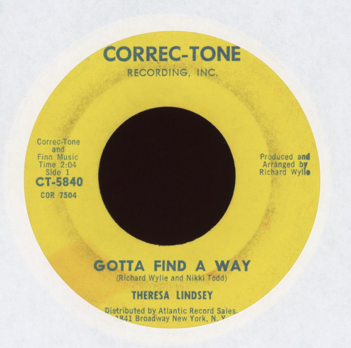 Theresa Lindsey - Gotta Find A Way on Correc-Tone Northern Soul 45