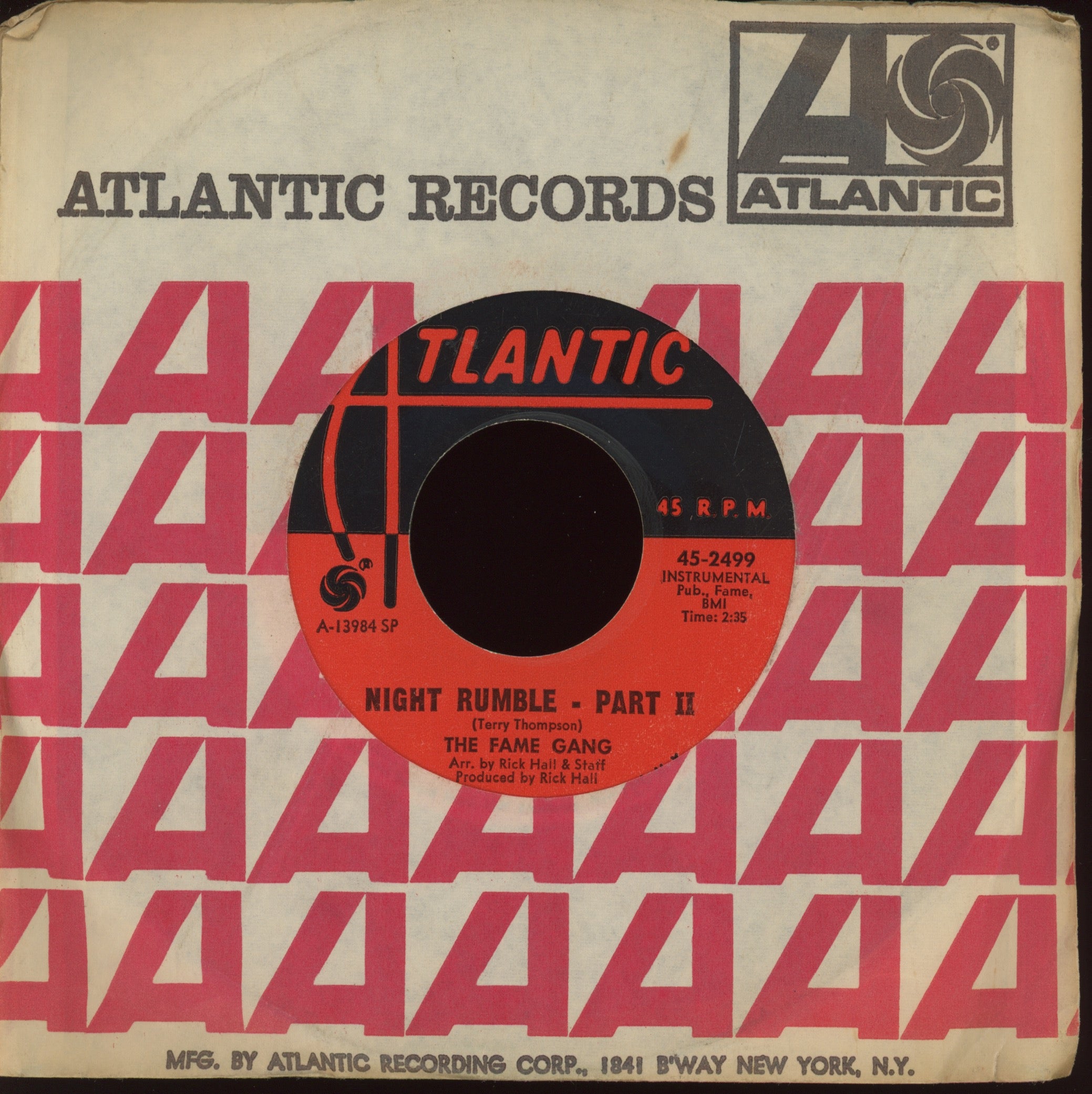 The Fame Gang - Spooky on Atlantic Funk 45