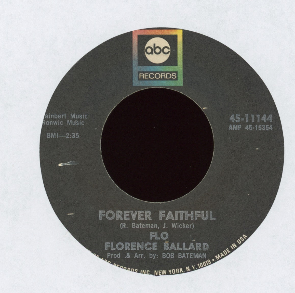 Florence Flo Ballard - Love Ain't Love on ABC Northern Soul 45 With Picture Sleeve