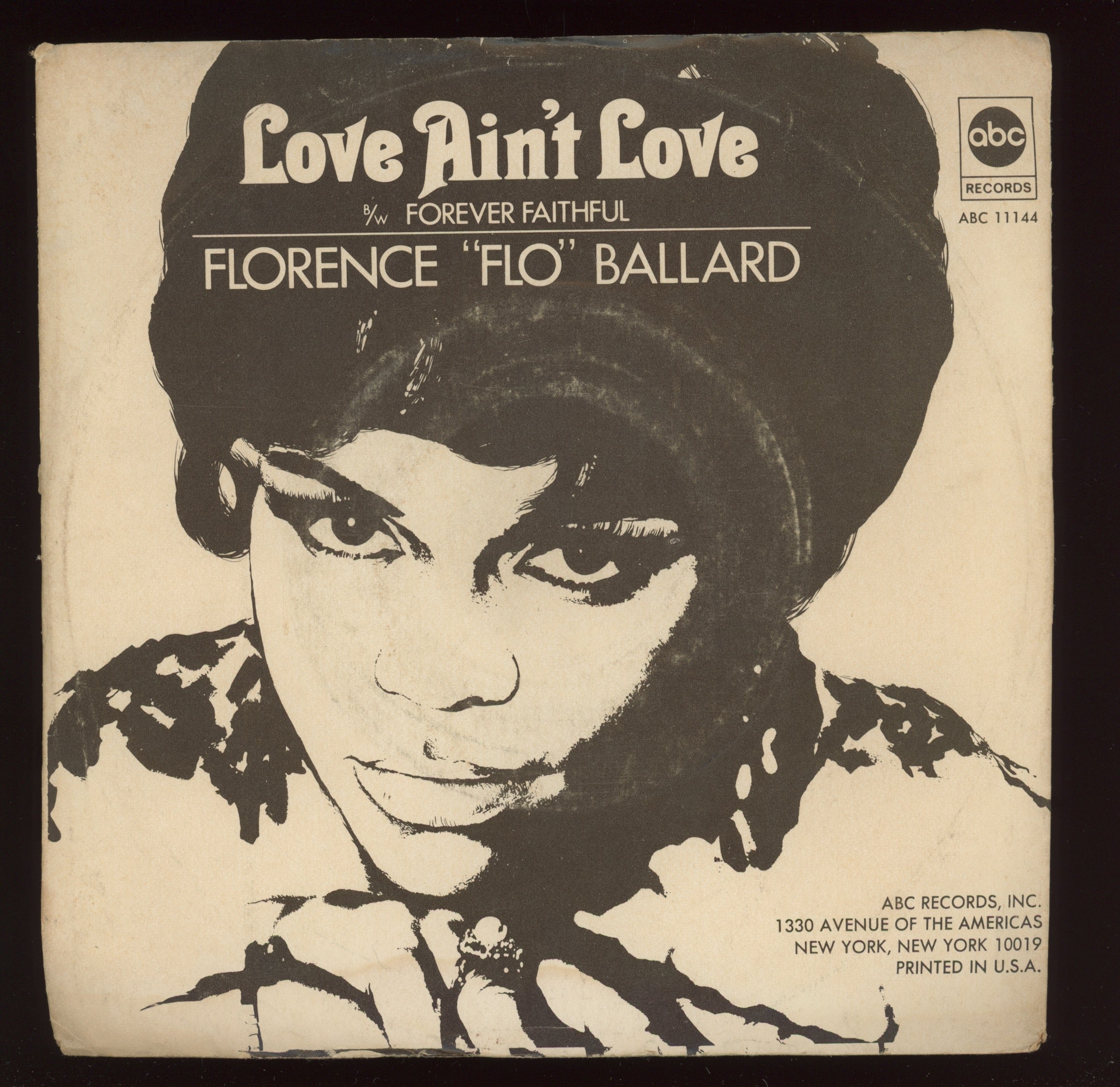 Florence Flo Ballard - Love Ain't Love on ABC Northern Soul 45 With Picture Sleeve