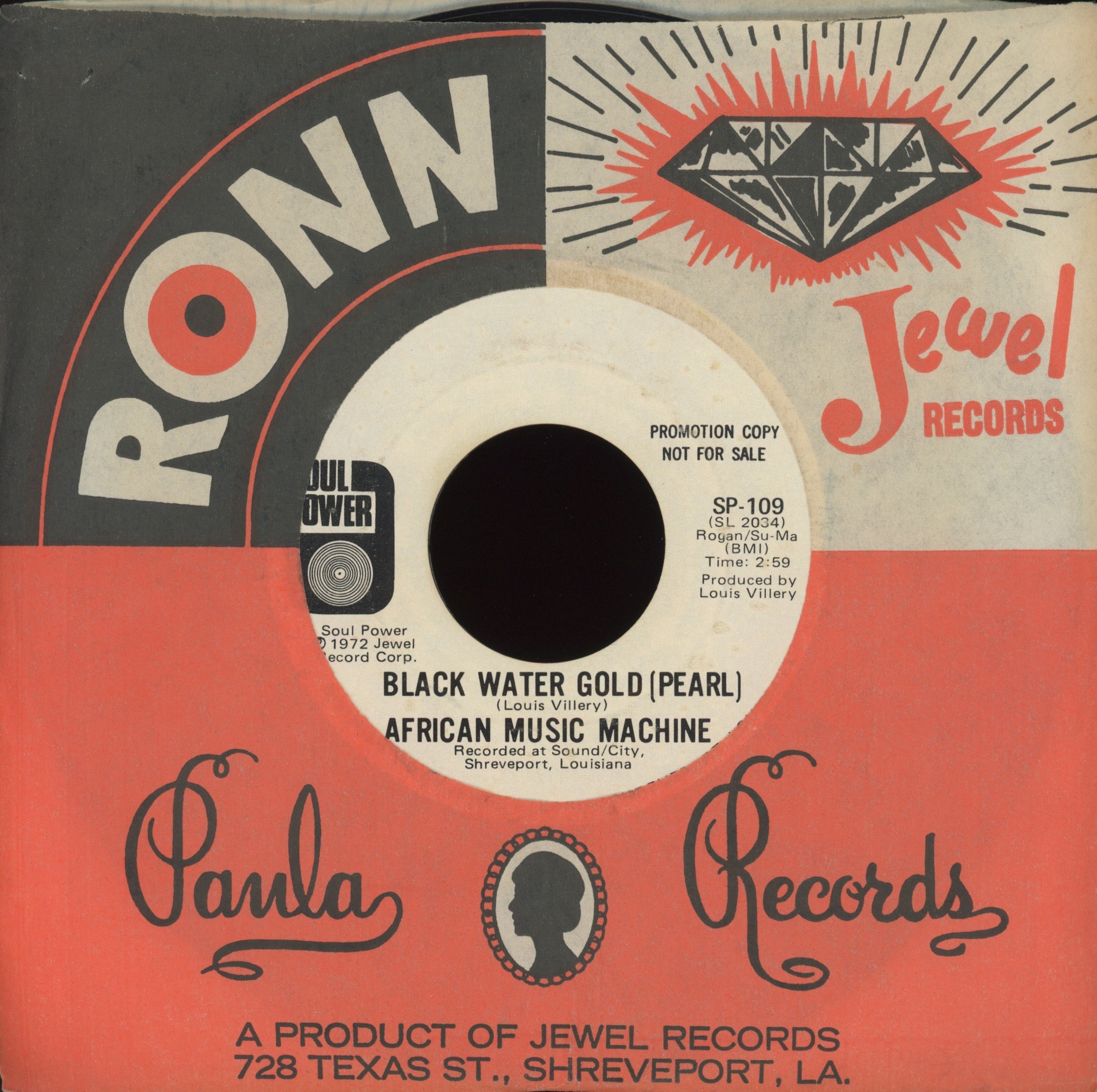 African Music Machine - Black Water Gold on Soul Power Promo Afro Funk 45