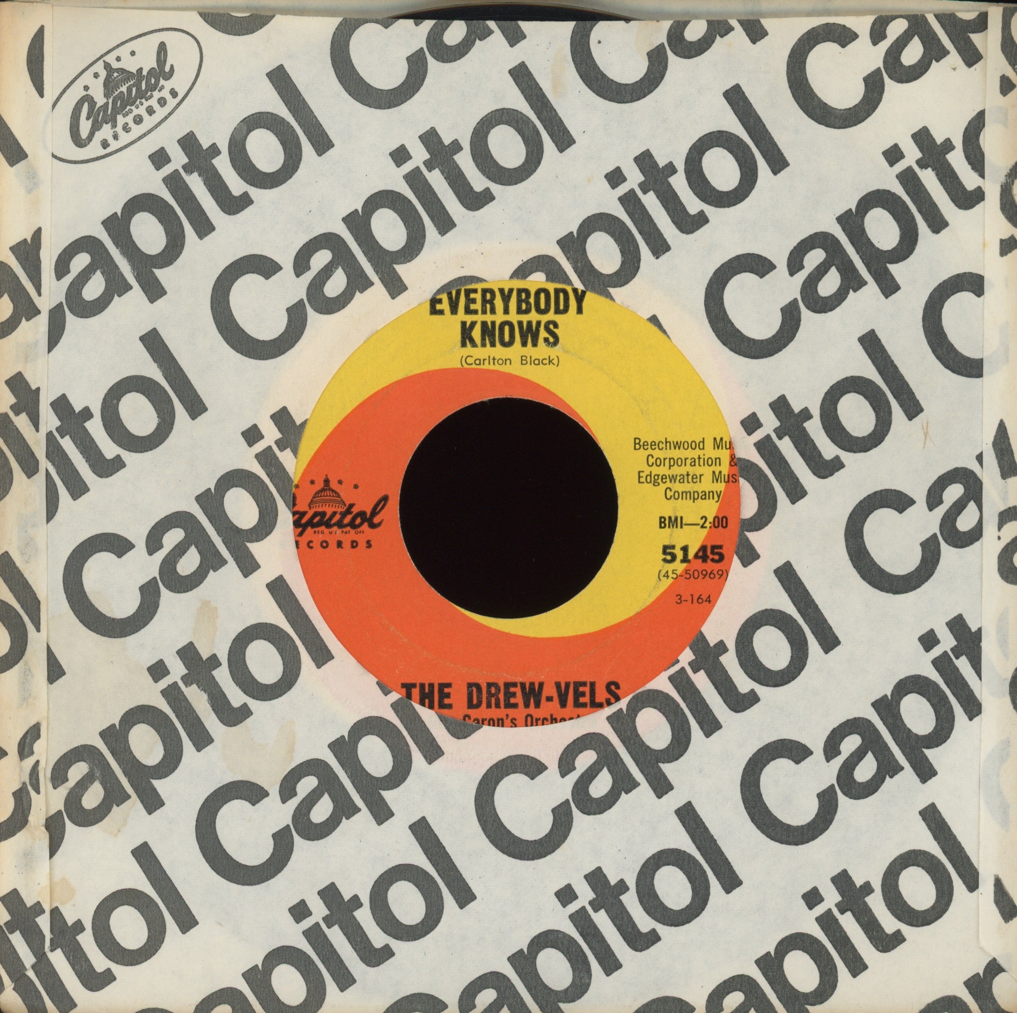 The Drew-Vels - Everybody Knows on Capitol Northern Soul 45