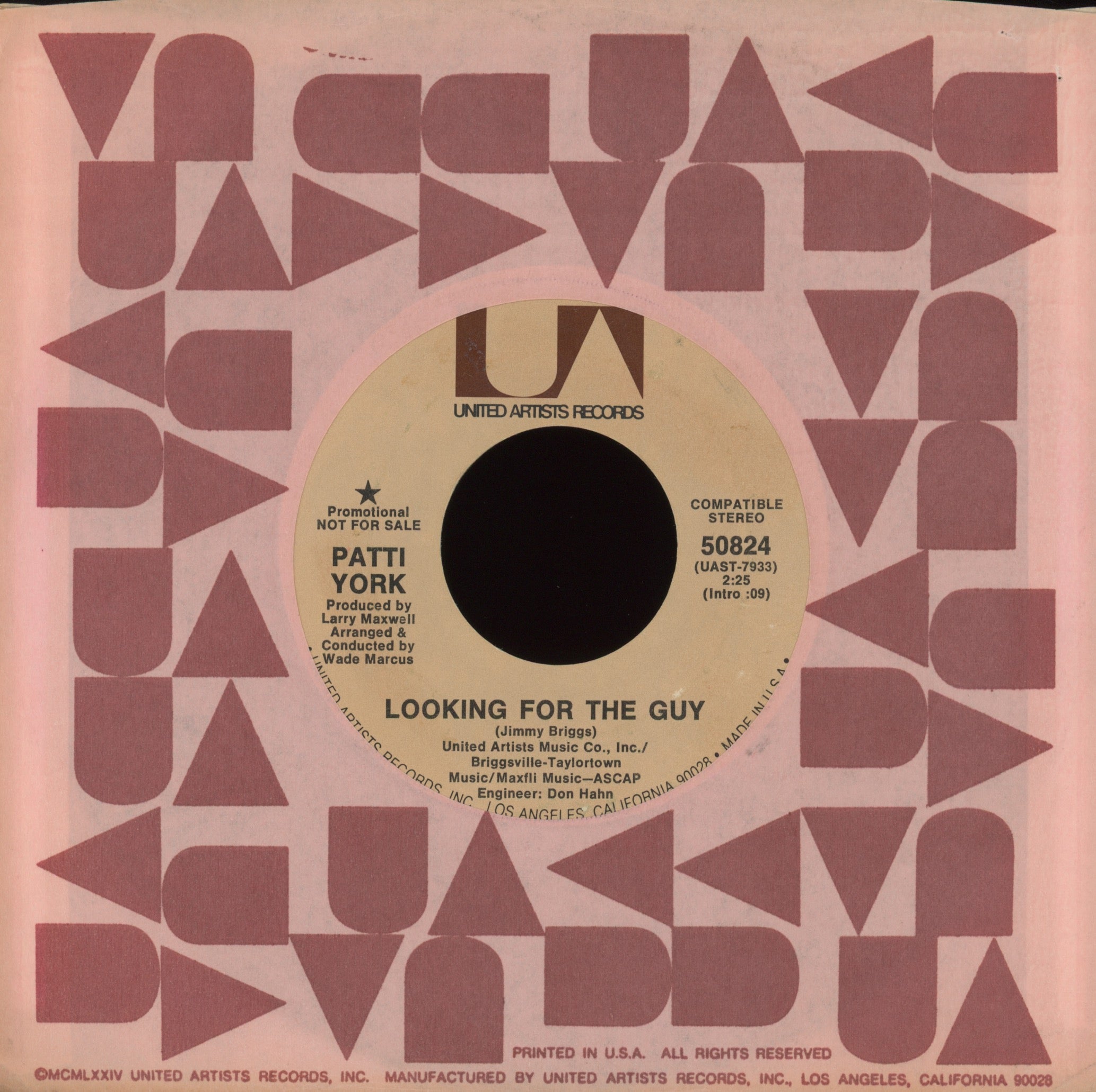 Patti York - He's Coming In The Morning on UA Promo Crossover Soul 45