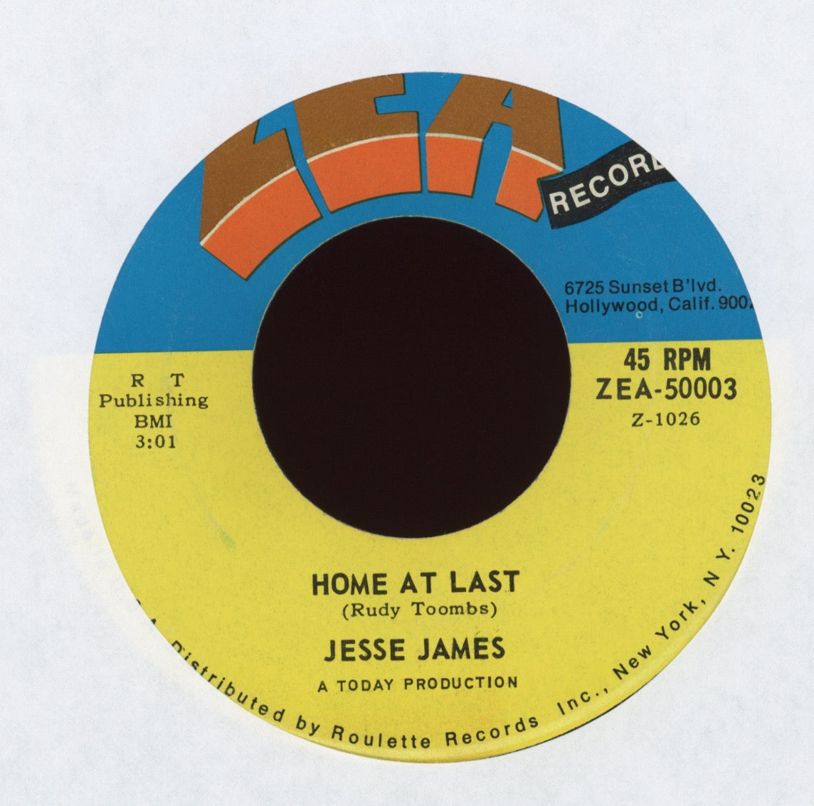 Jesse James - I Need You Baby on ZEA Sweet Soul 45