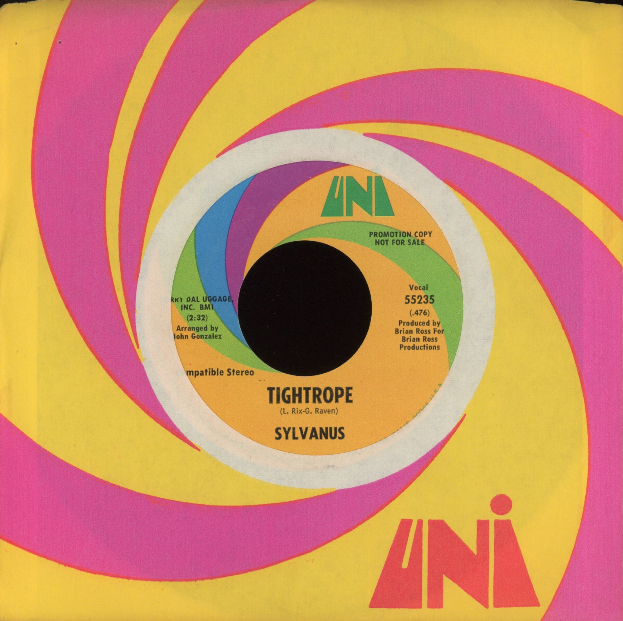 Sylvanus - I Want To Take You Higher on Uni Promo Funk 45