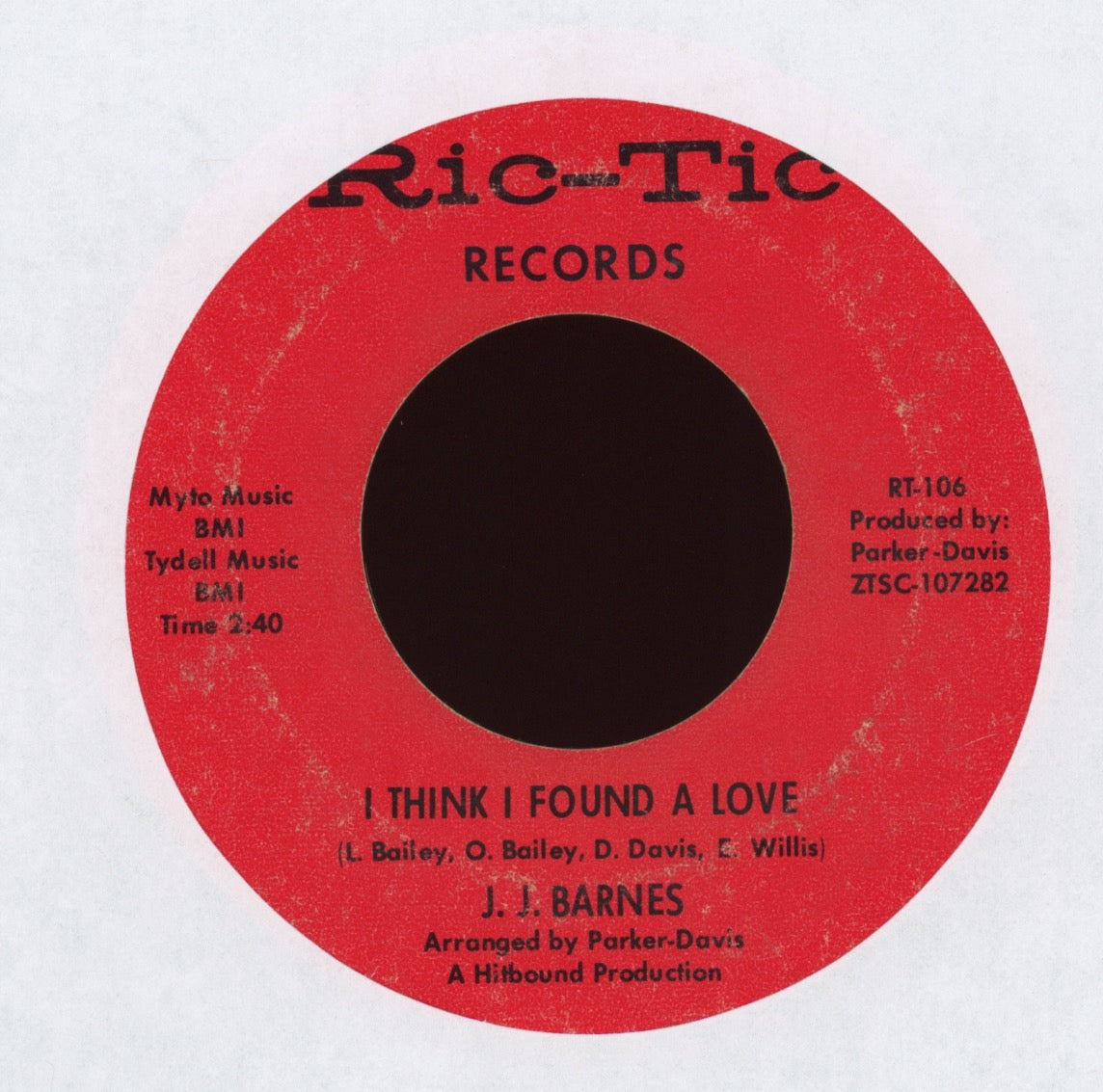 J. J. Barnes - Please Let Me In on Ric Tic Northern Soul 45