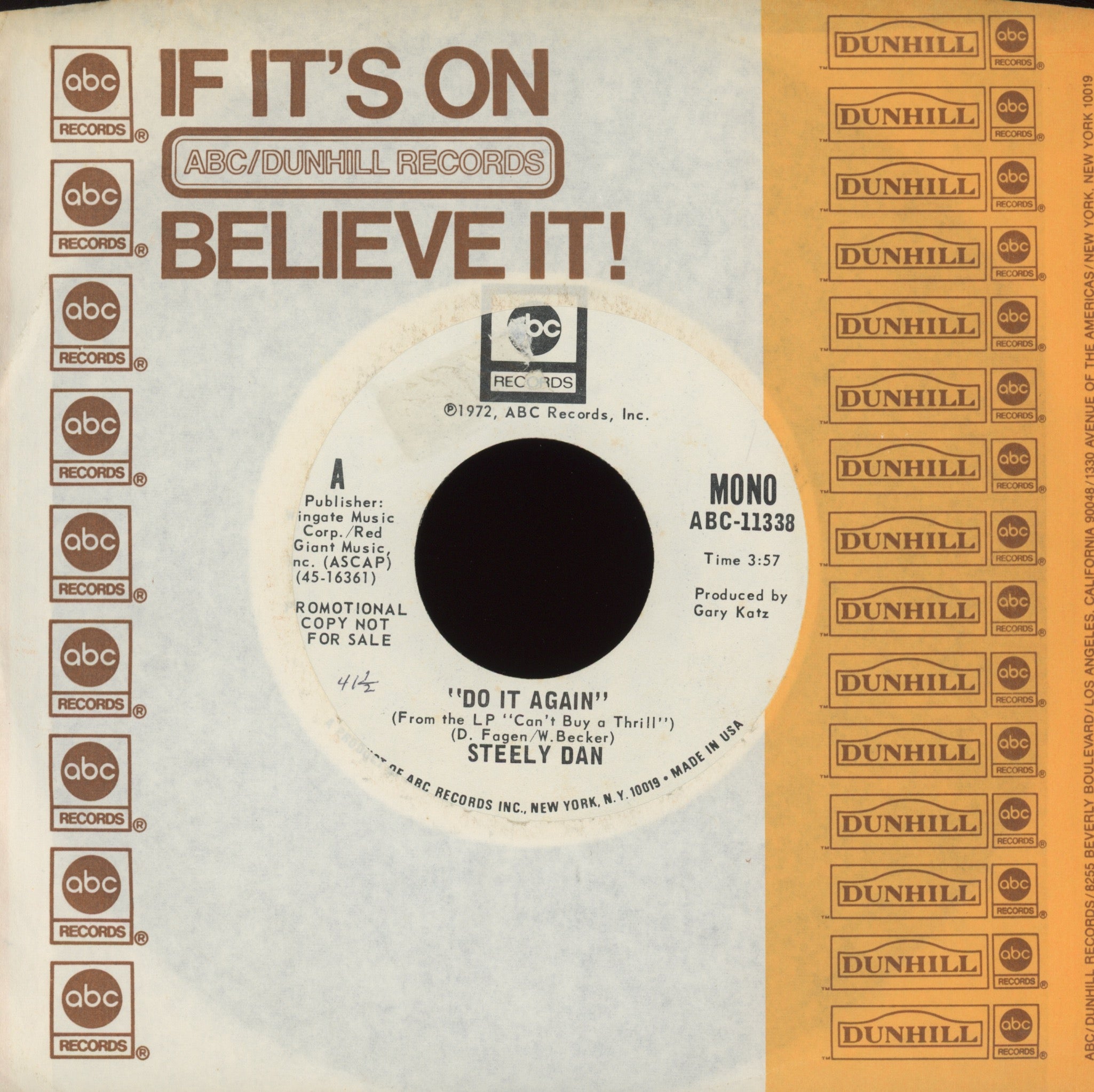 Steely Dan - Do It Again on ABC Promo Rock 45
