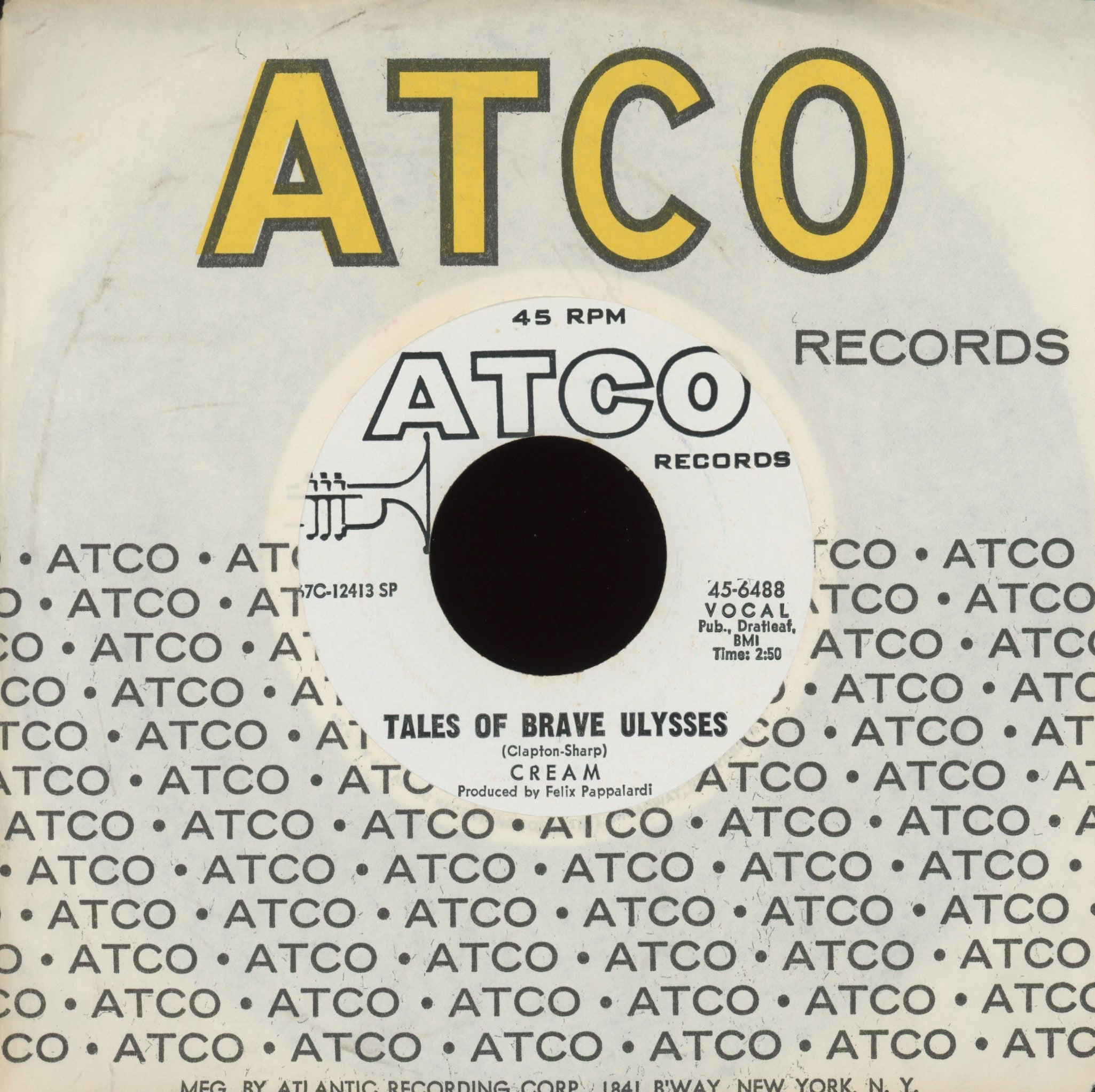 Cream - Strange Brew on Atco Promo Rock 45