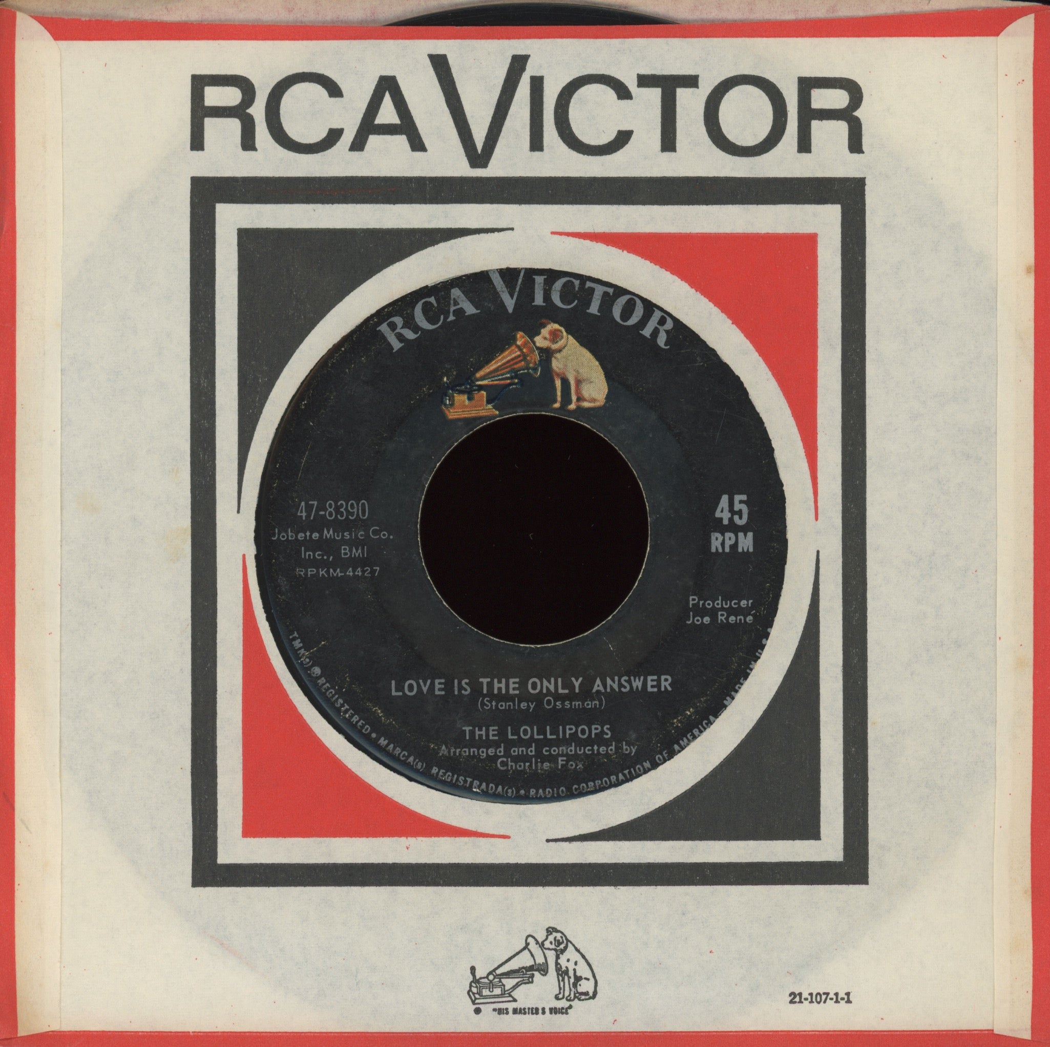 The Lollipops - Love Is The Only Answer on RCA Northern Soul 45