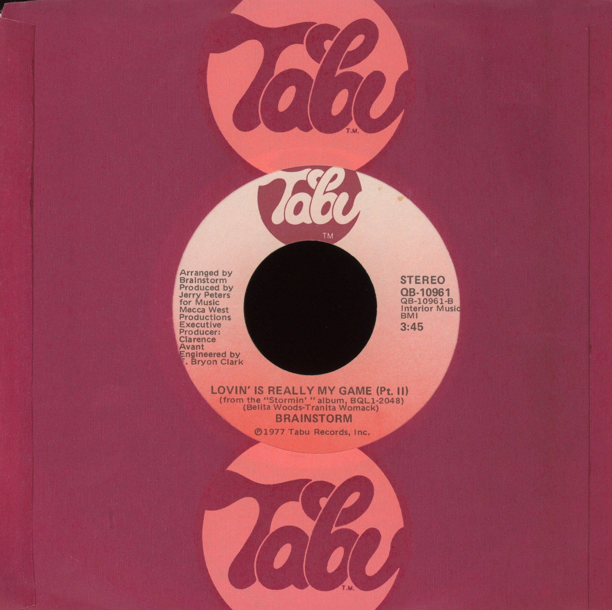 Brainstorm - Lovin' Is Really My Game on Tabu Funk Soul 45