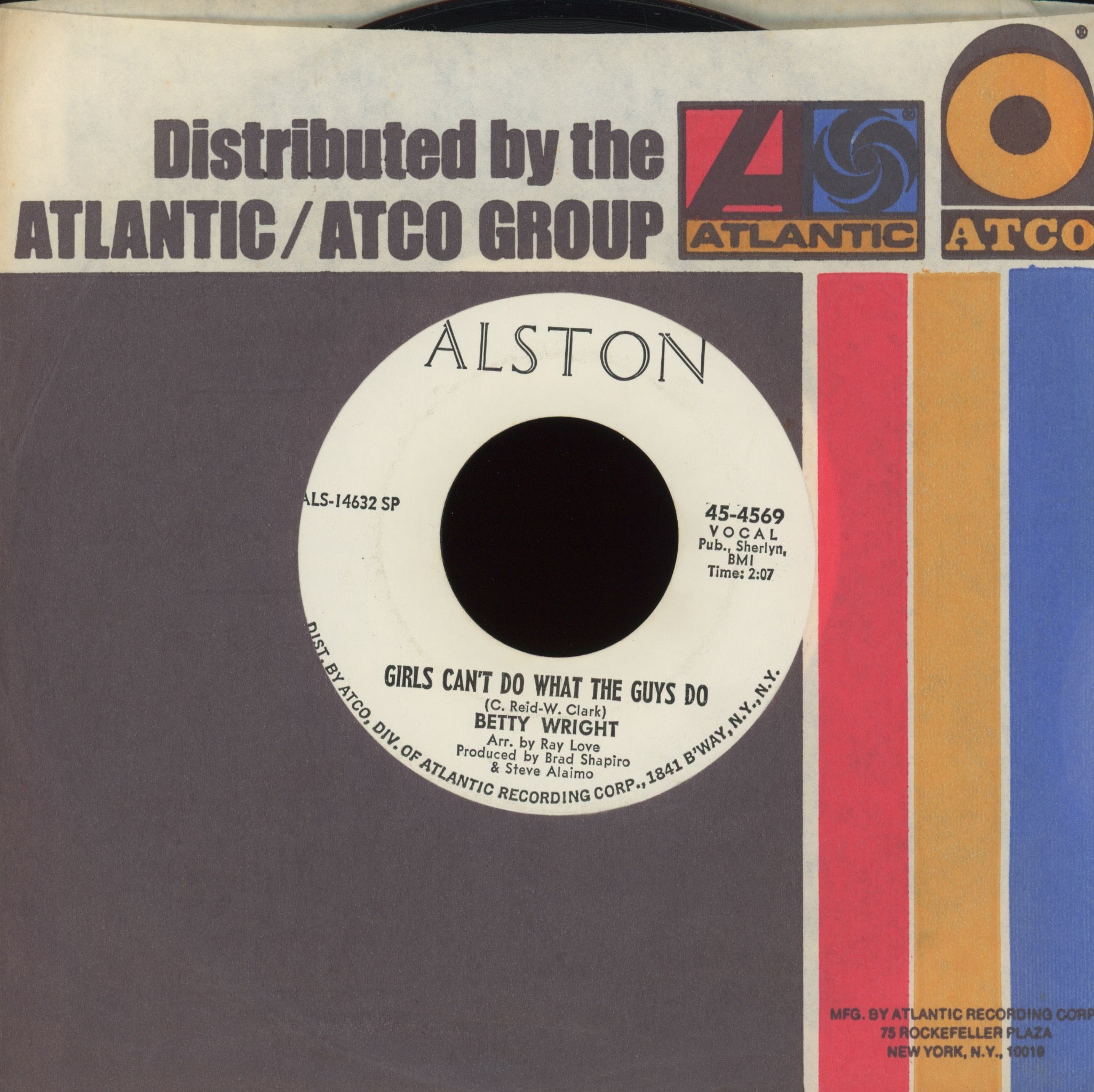 Betty Wright - Girls Can't Do What The Guys Do on Alston Promo Crossover Soul 45