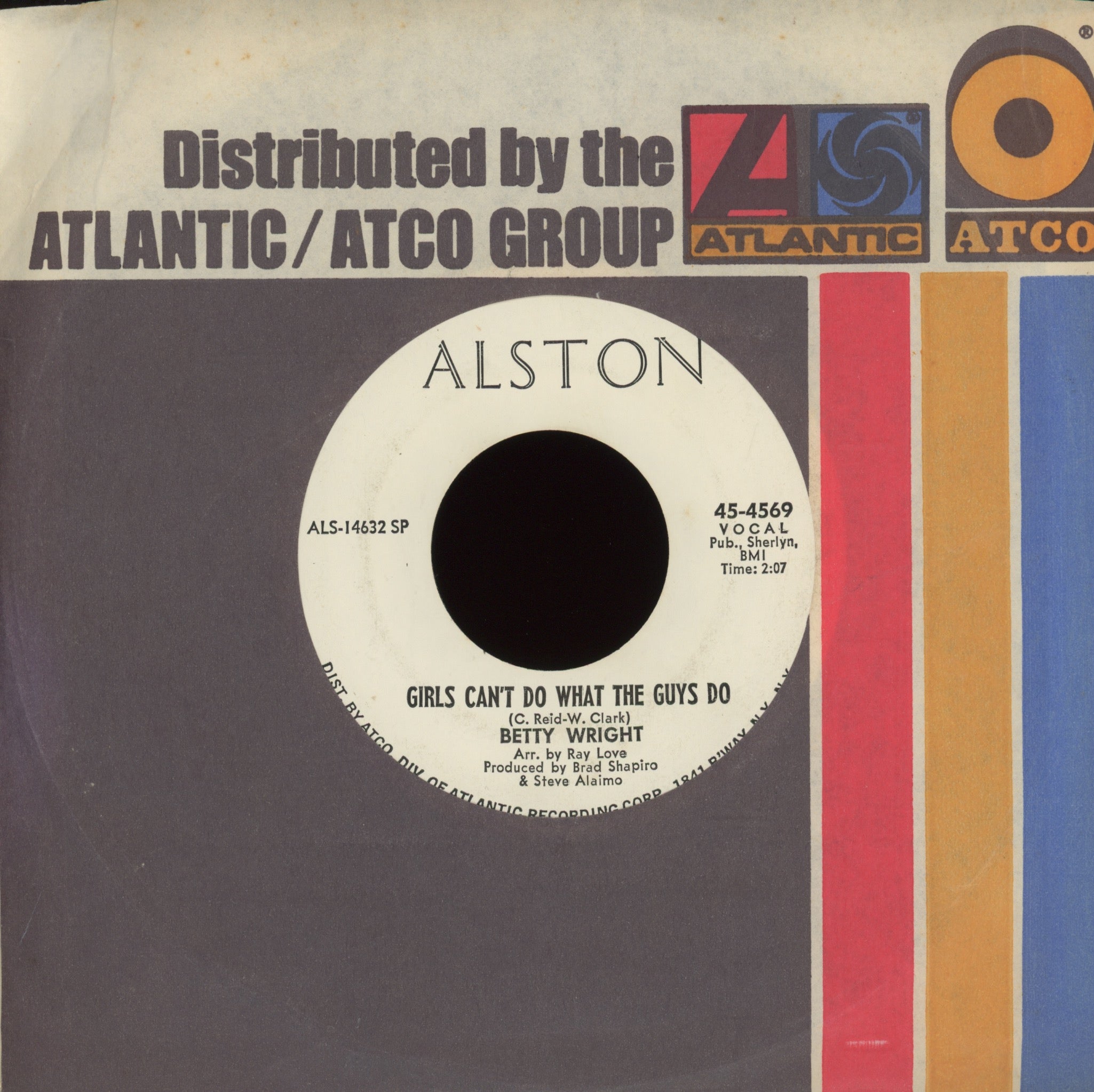 Betty Wright - Girls Can't Do What The Guys Do on Alston Promo Crossover Soul 45