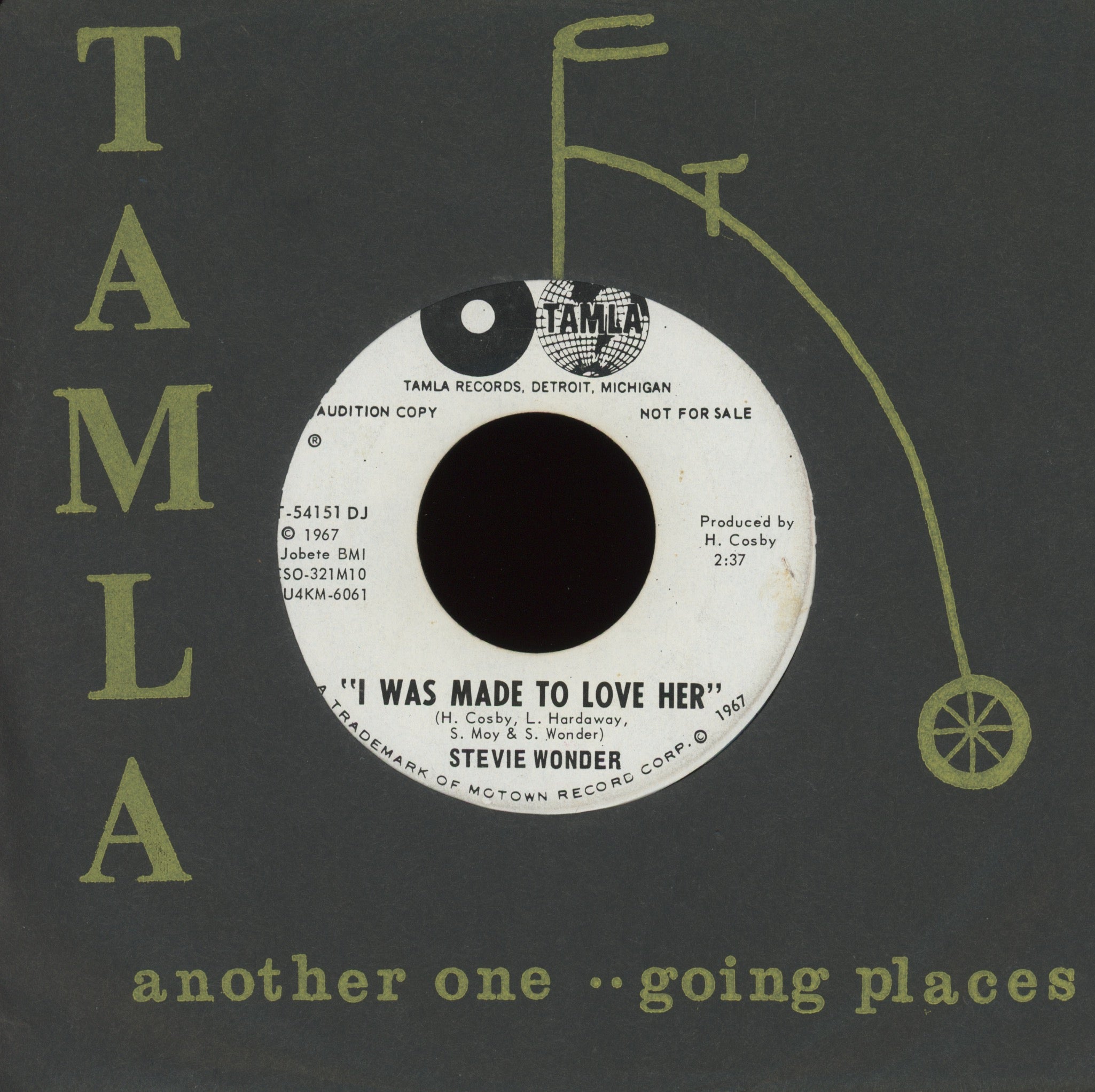 Stevie Wonder - I Was Made To Love Her on Tamla Promo Soul 45