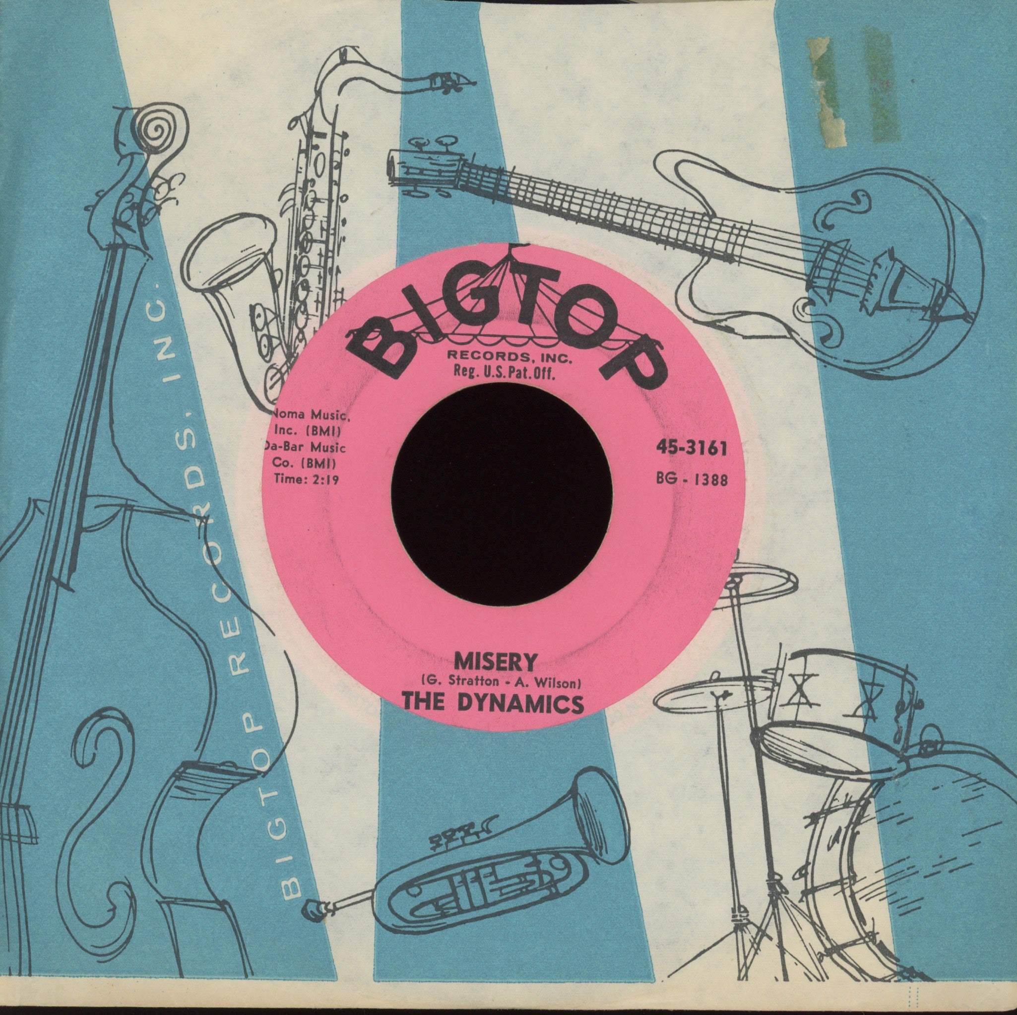 The Dynamics - Misery on Bigtop Northern Soul 45