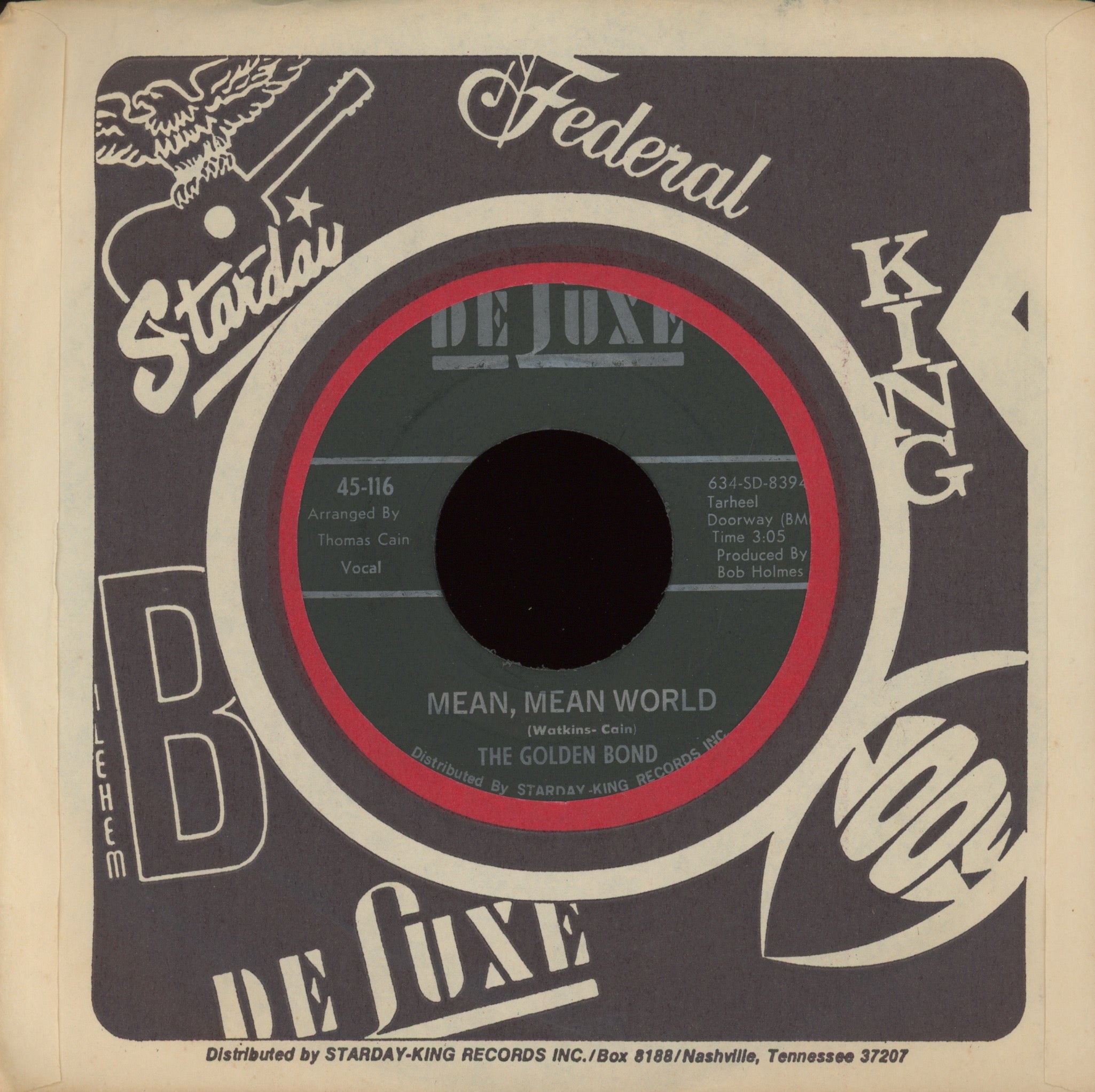 The Golden Bond - I Know ( It's All Over ) on DeLuxe Sweet Soul 45