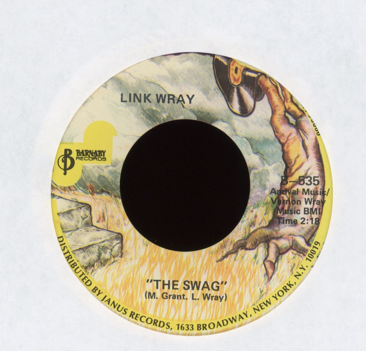 Link Wray - Rumble on Barnaby Reissue Rockabilly 45